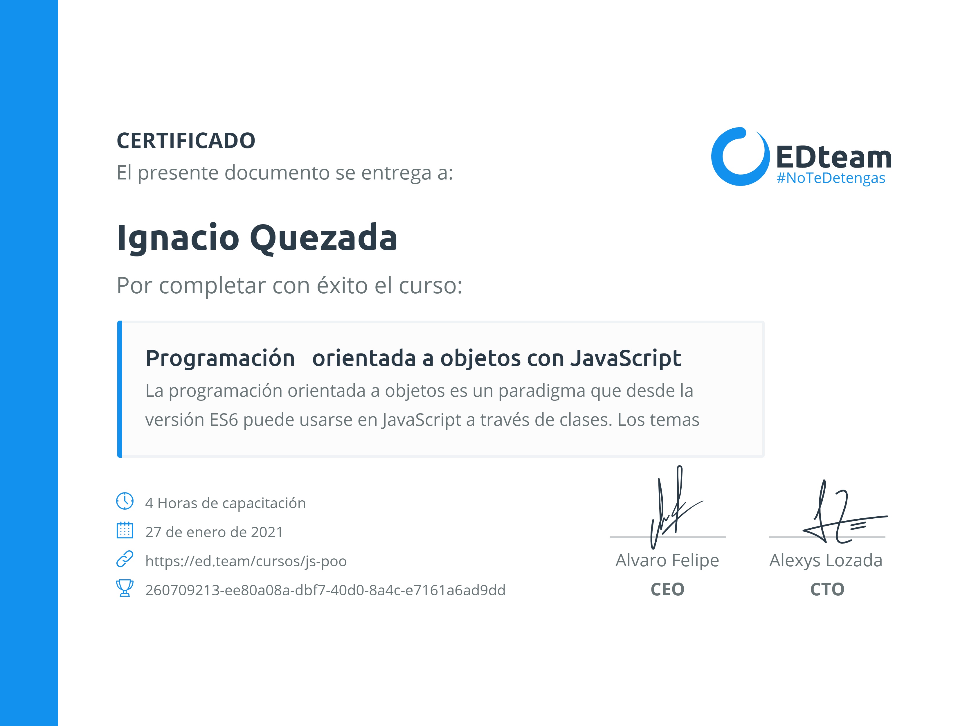 Certificado de curso