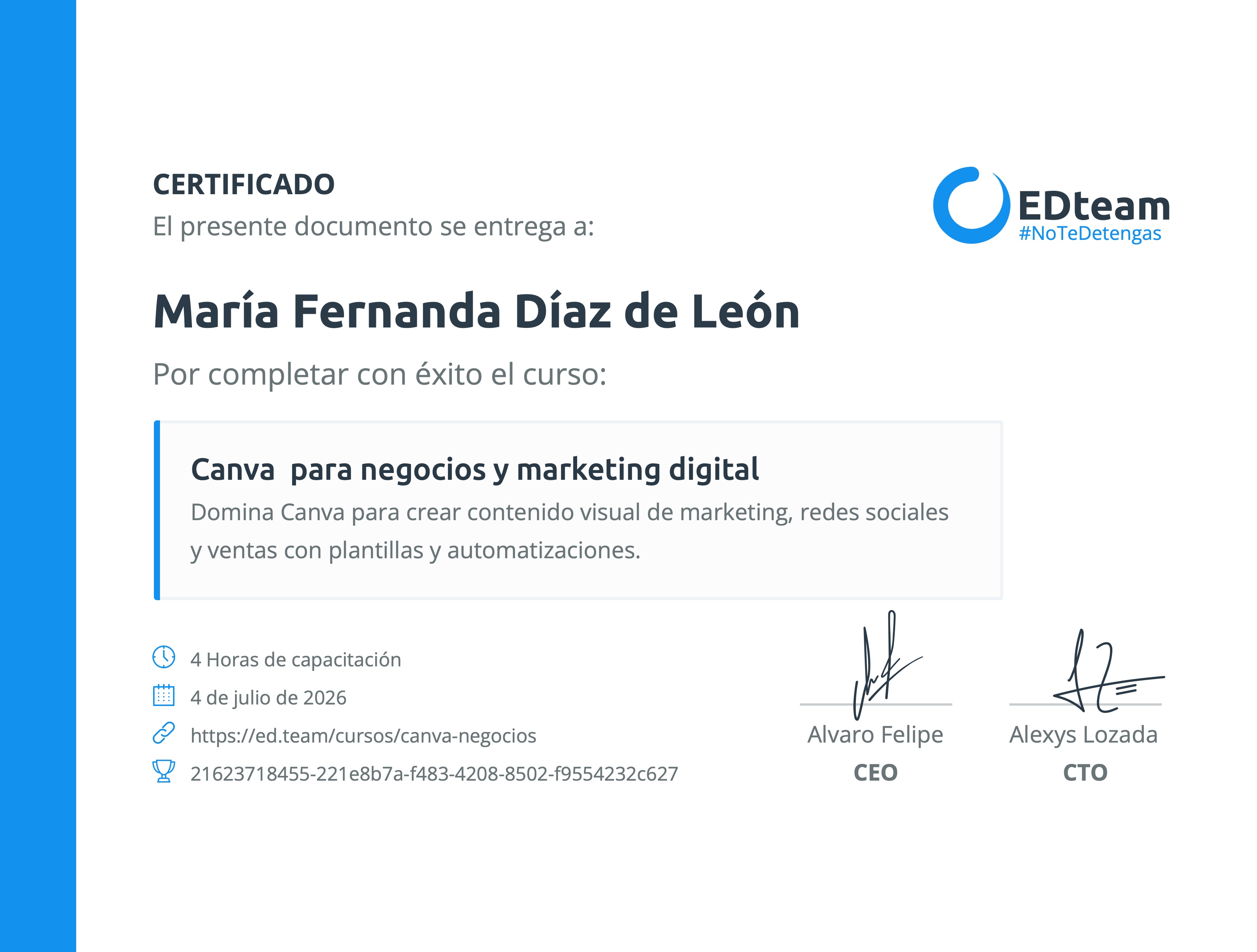 Certificado de curso