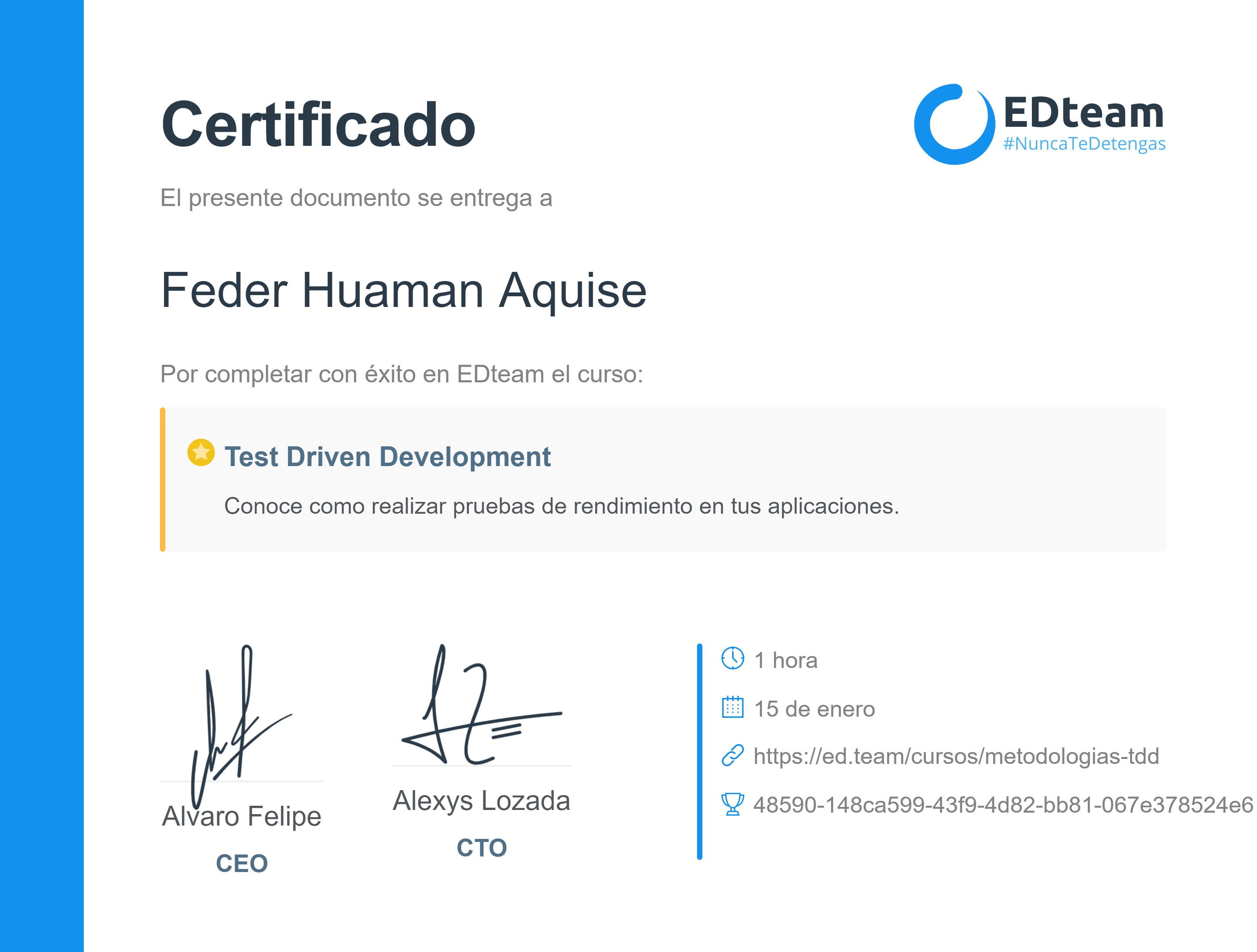 Certificado de curso