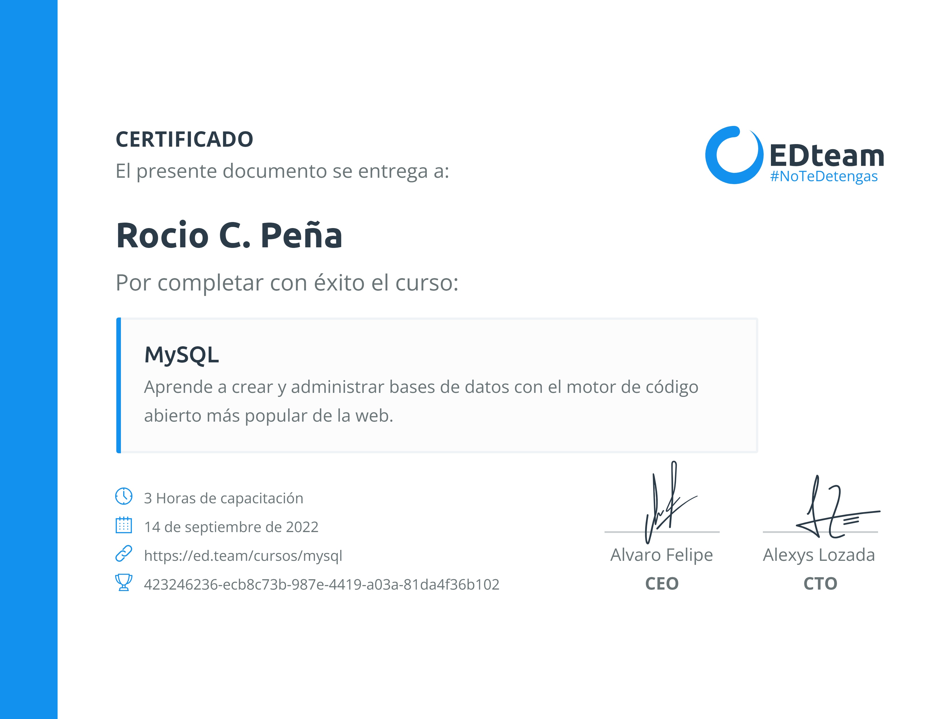Certificado de curso