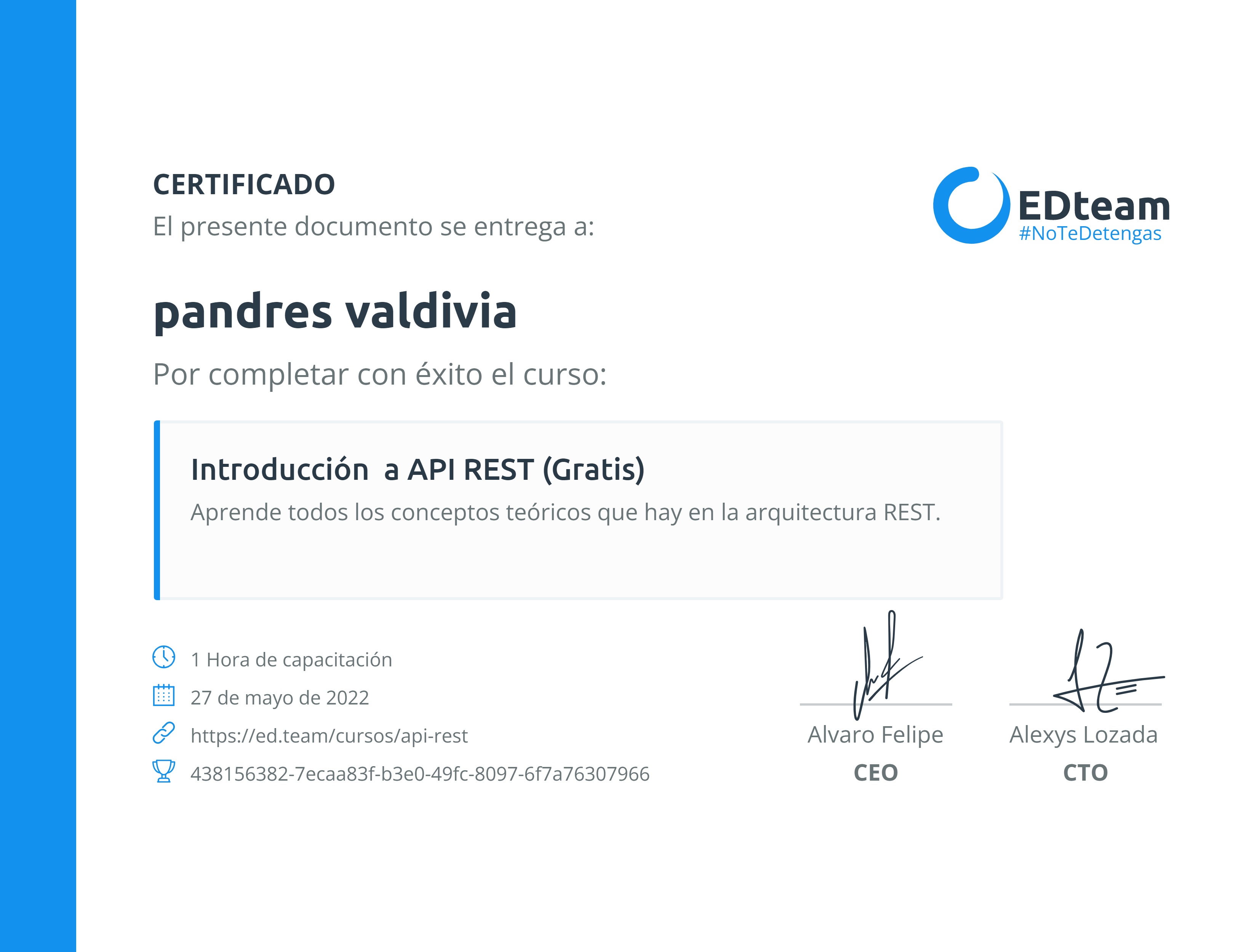 Certificado de curso