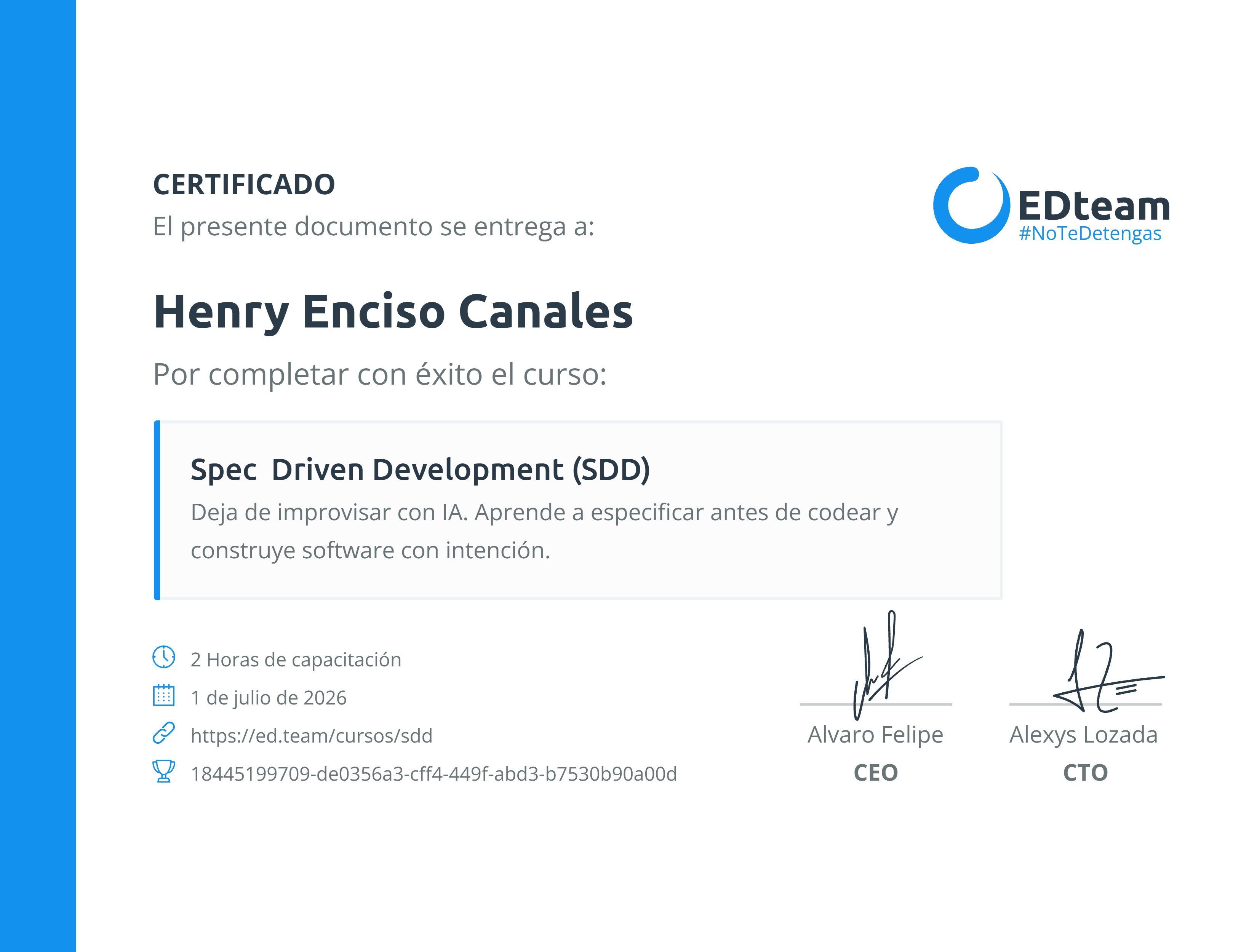 Certificado de curso