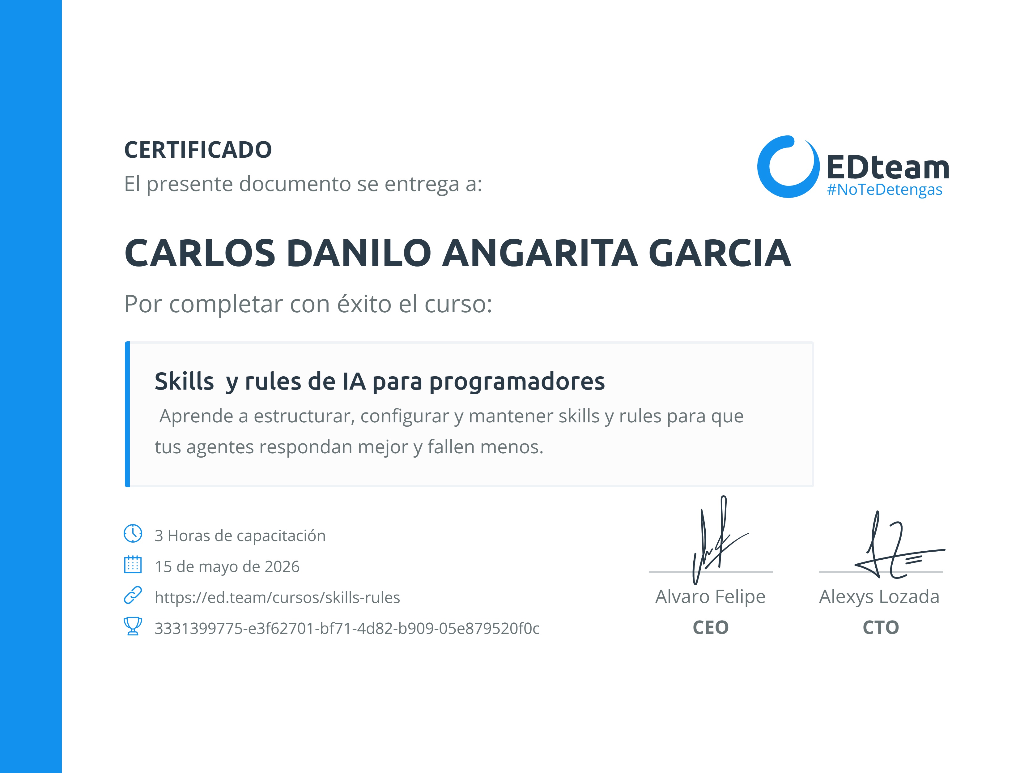 Certificado de curso
