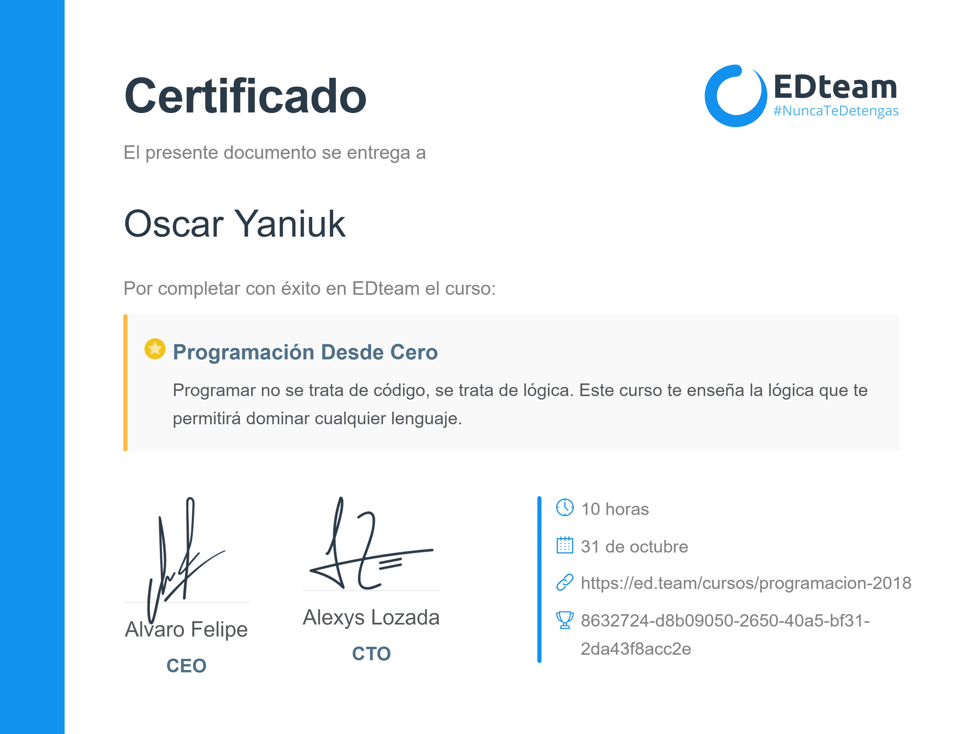 Certificado
