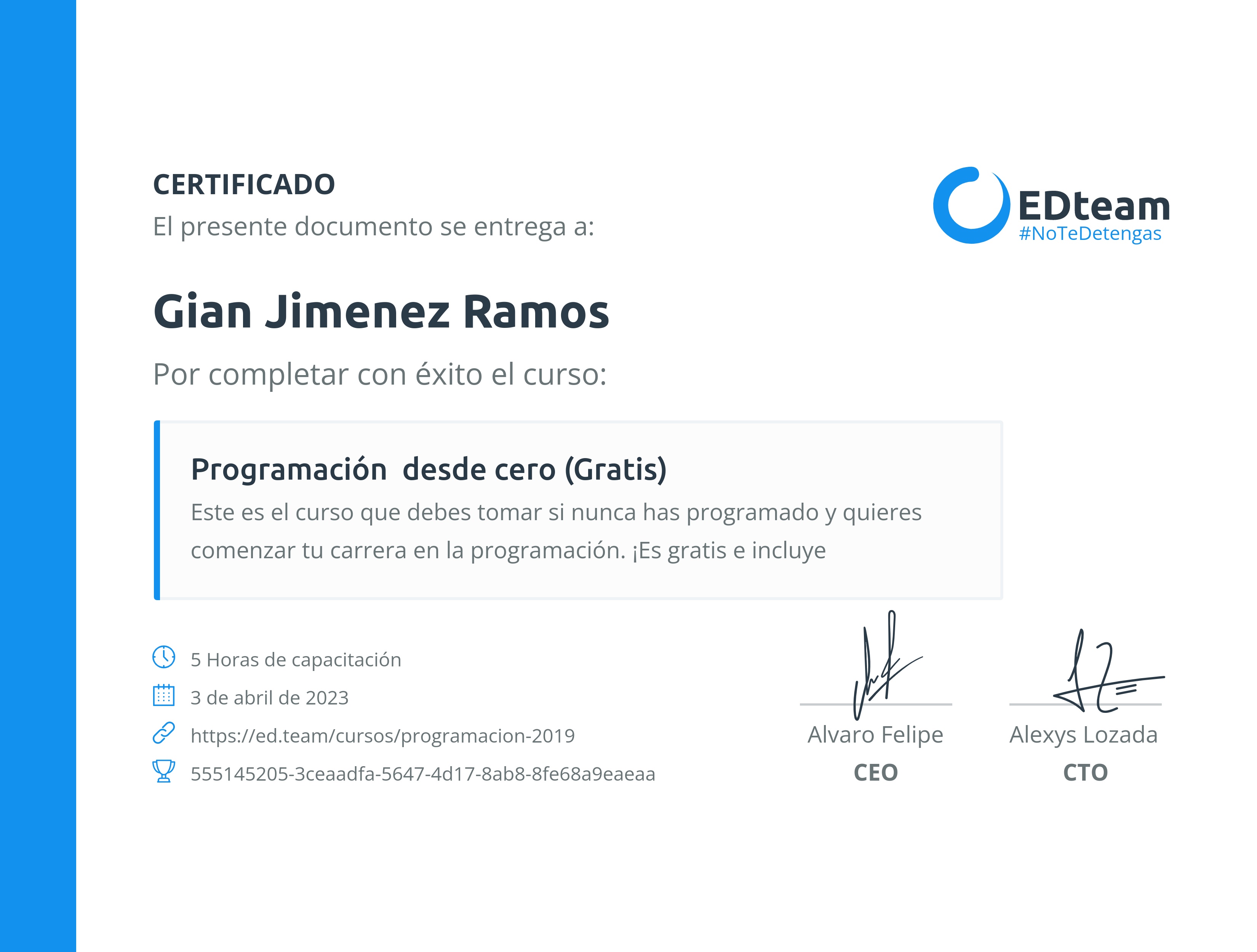 Certificado