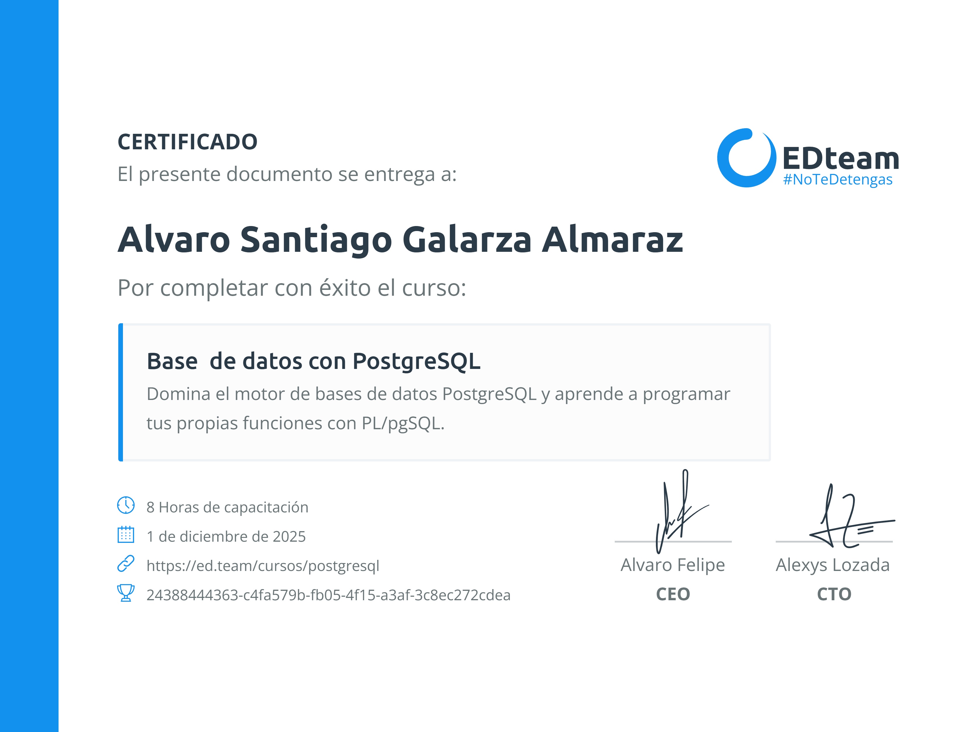 Certificado de curso