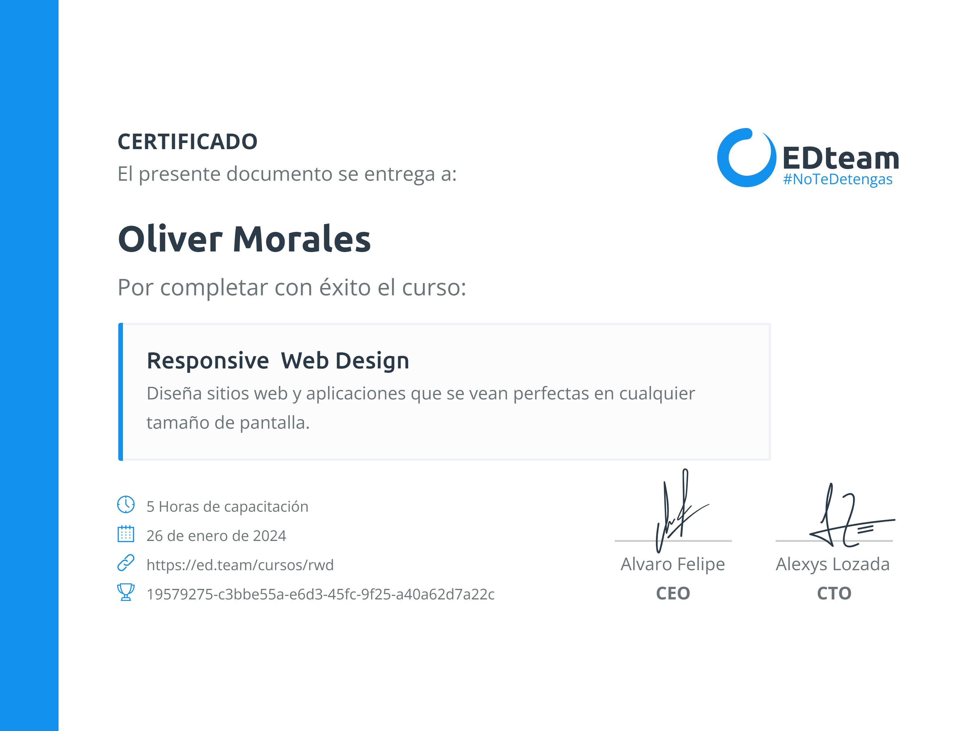 Certificado de curso