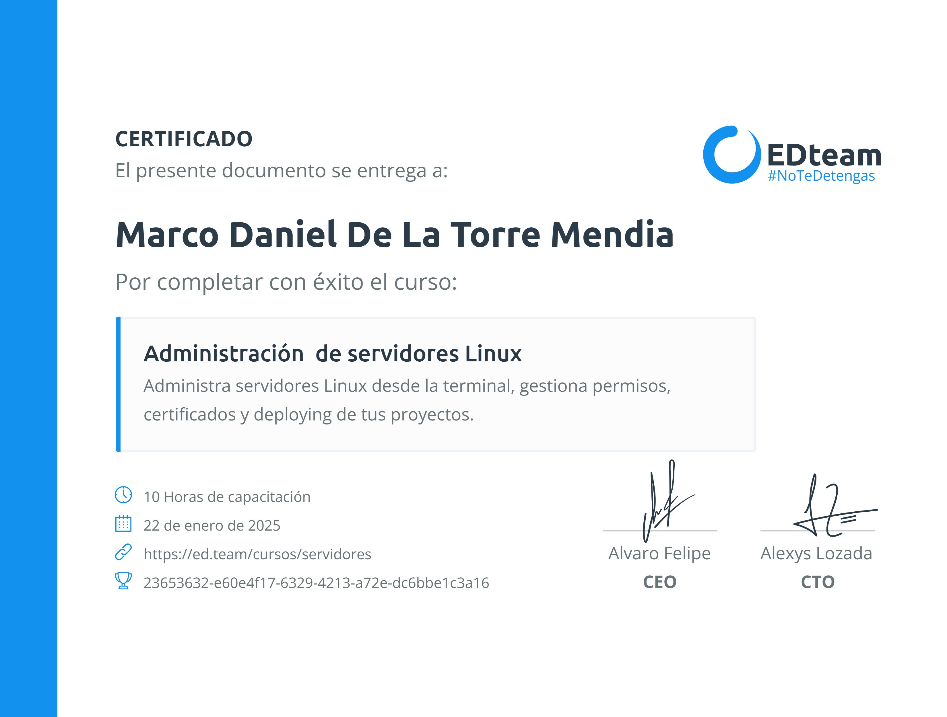 Certificado de curso