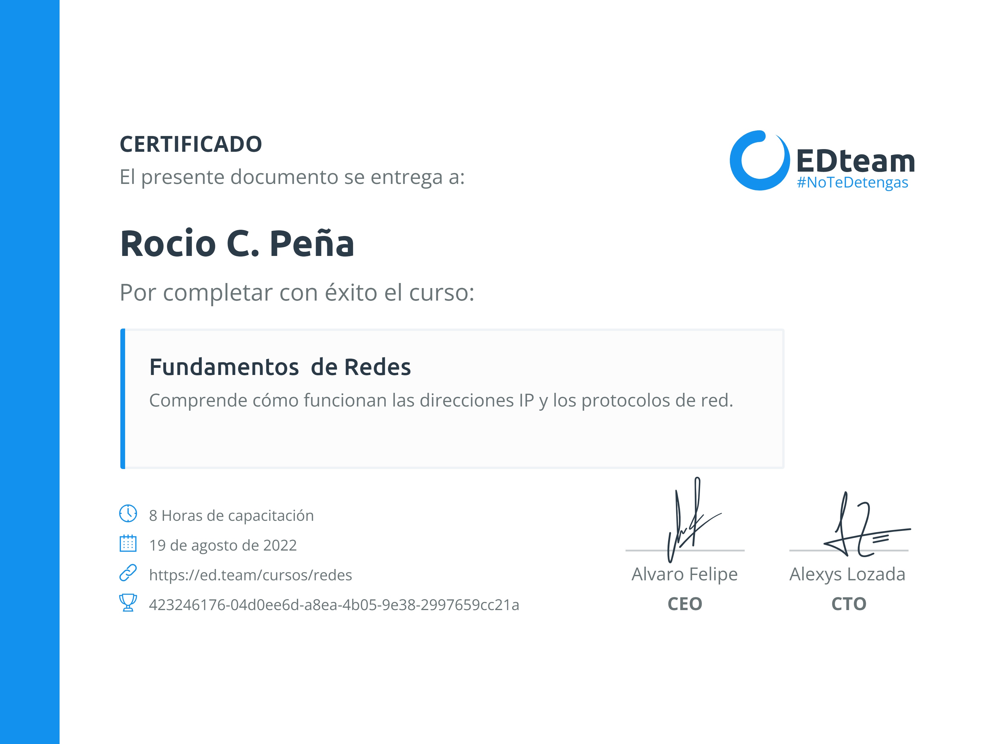 Certificado de curso