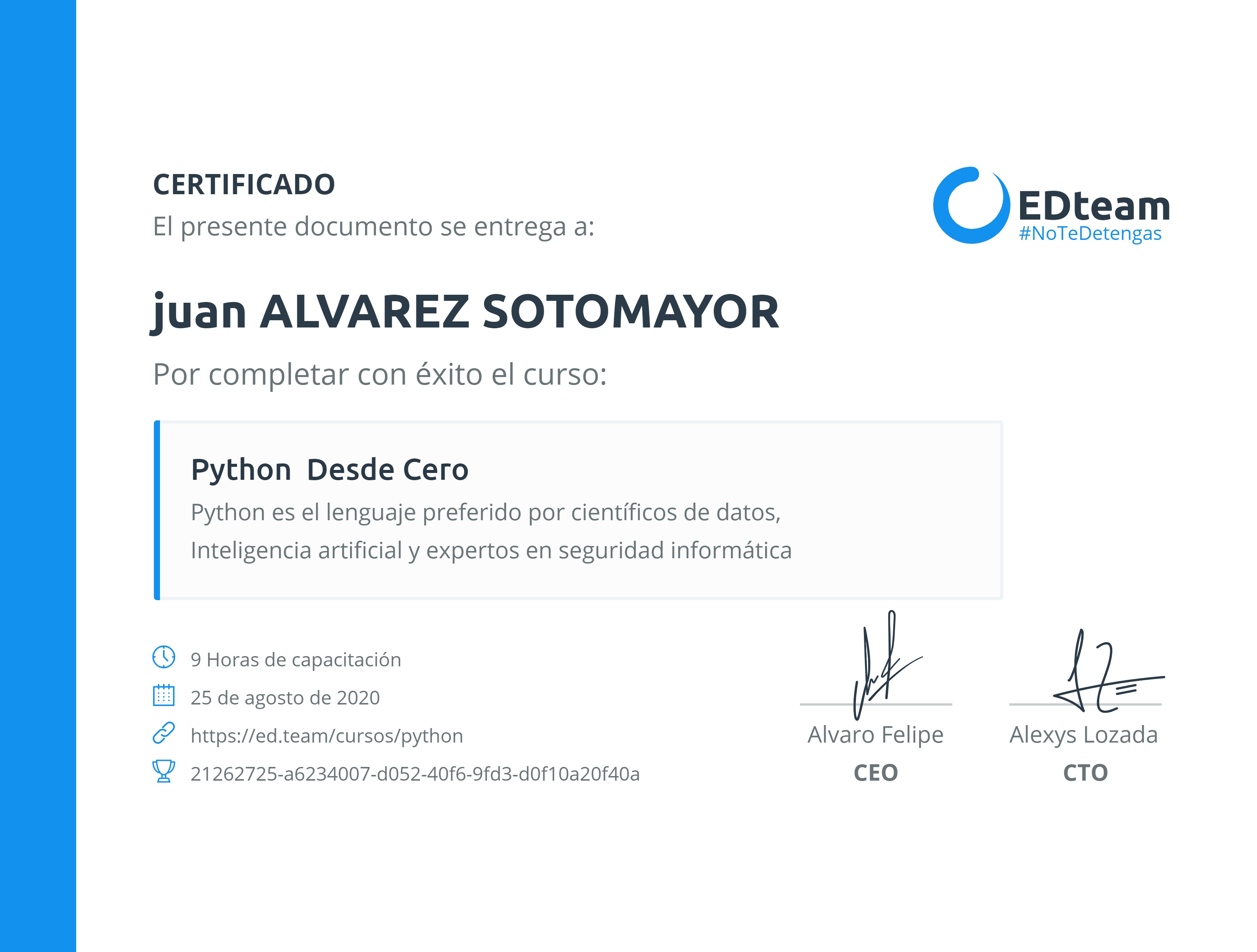 Certificado