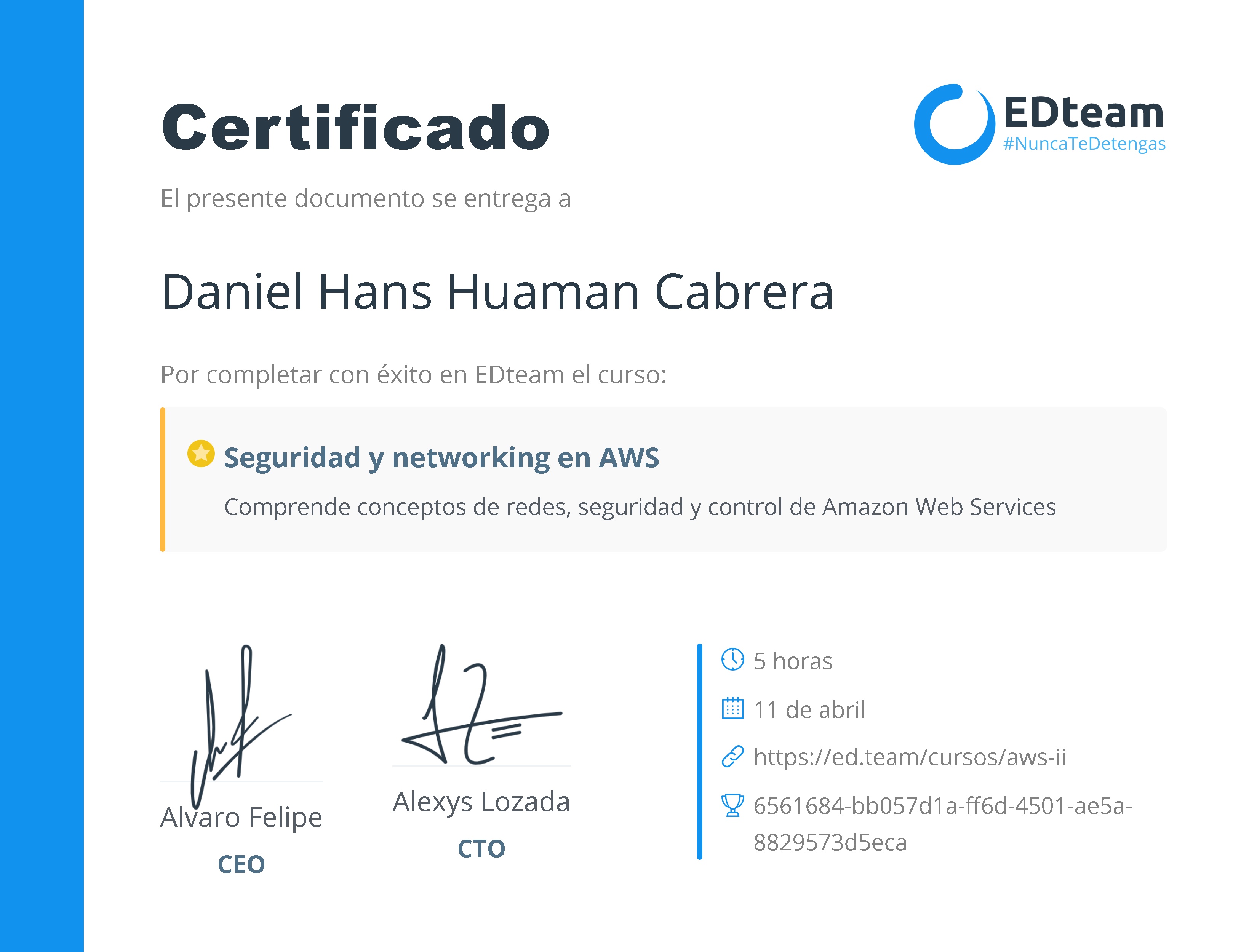 Certificado de curso