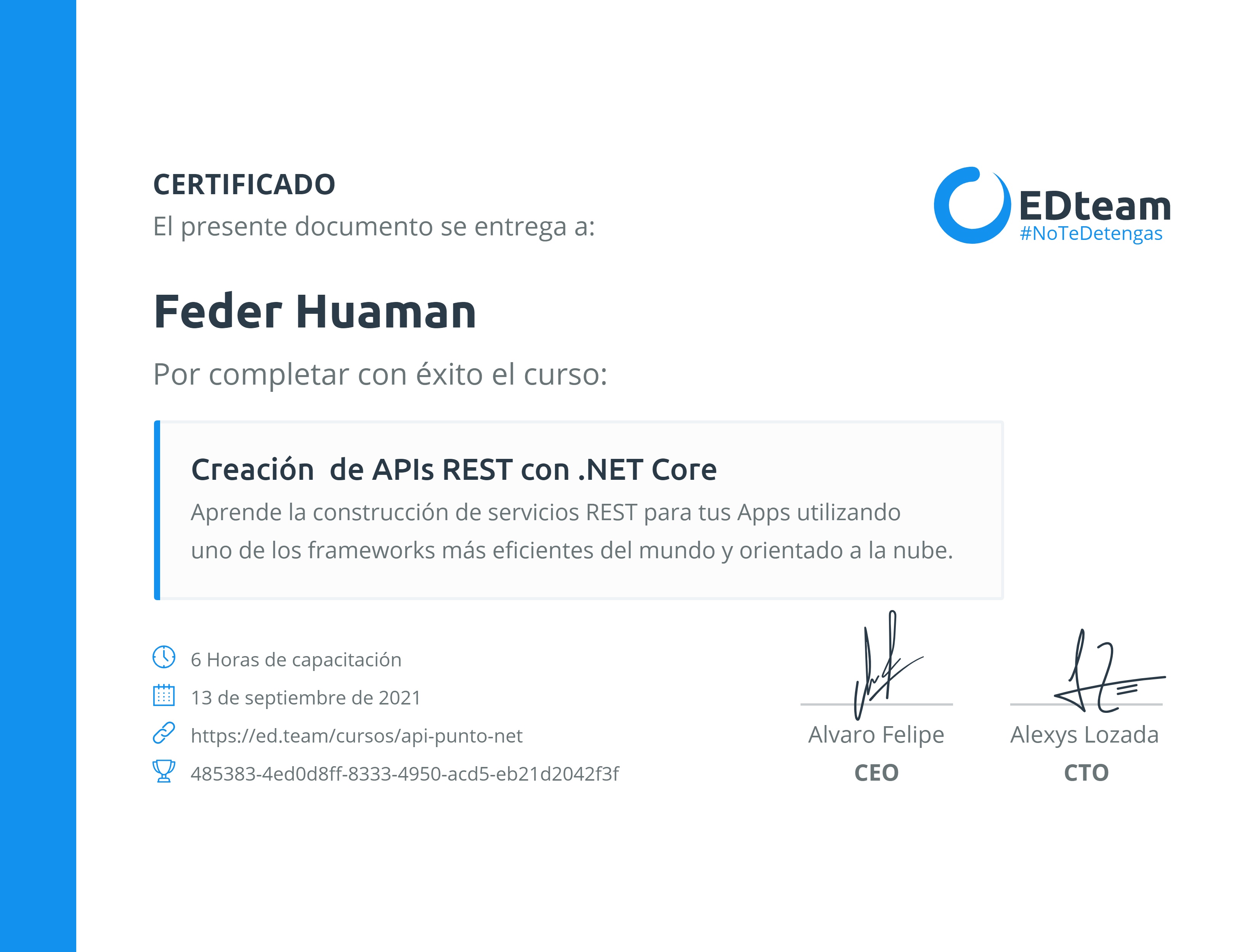 Certificado de curso