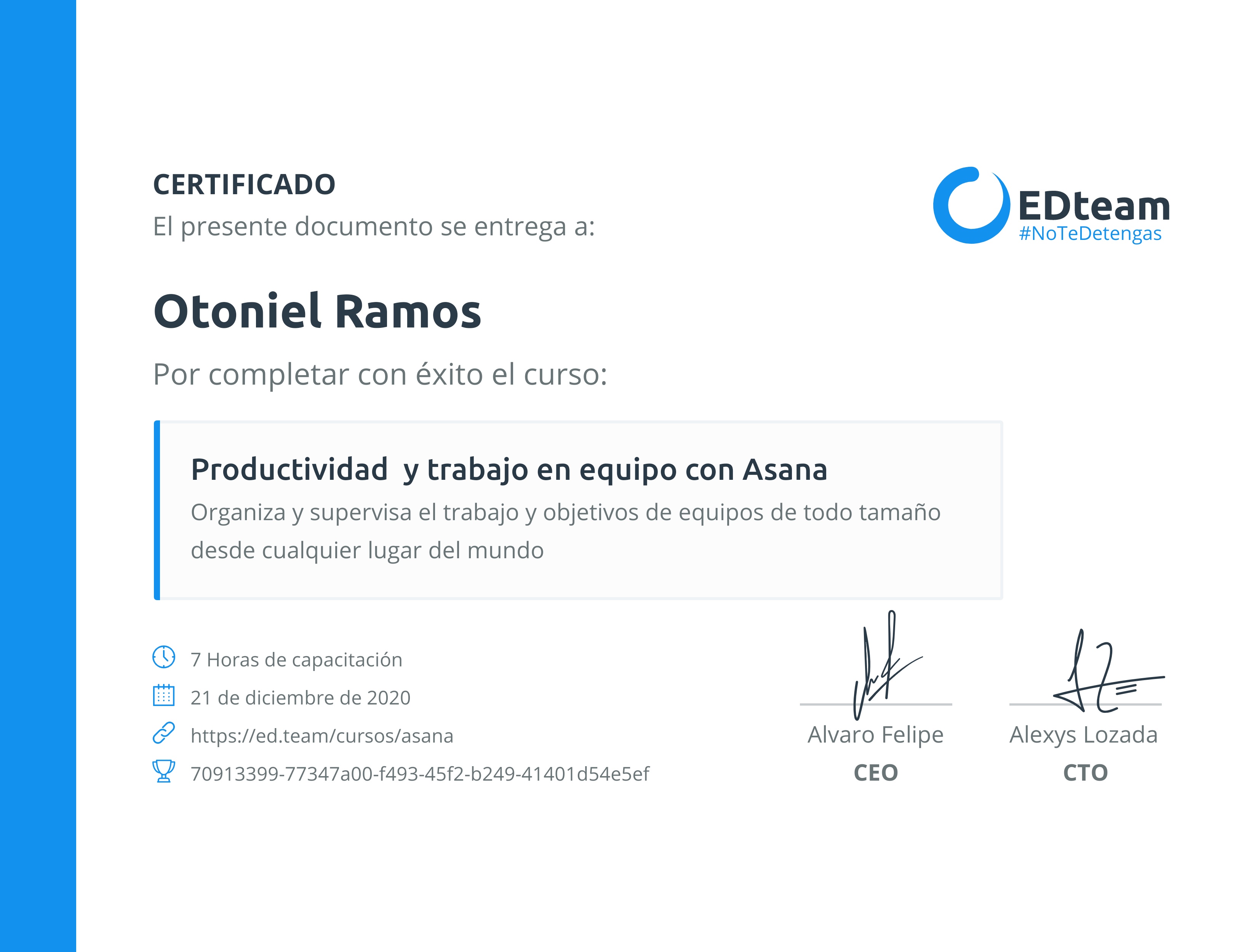 Certificado de curso
