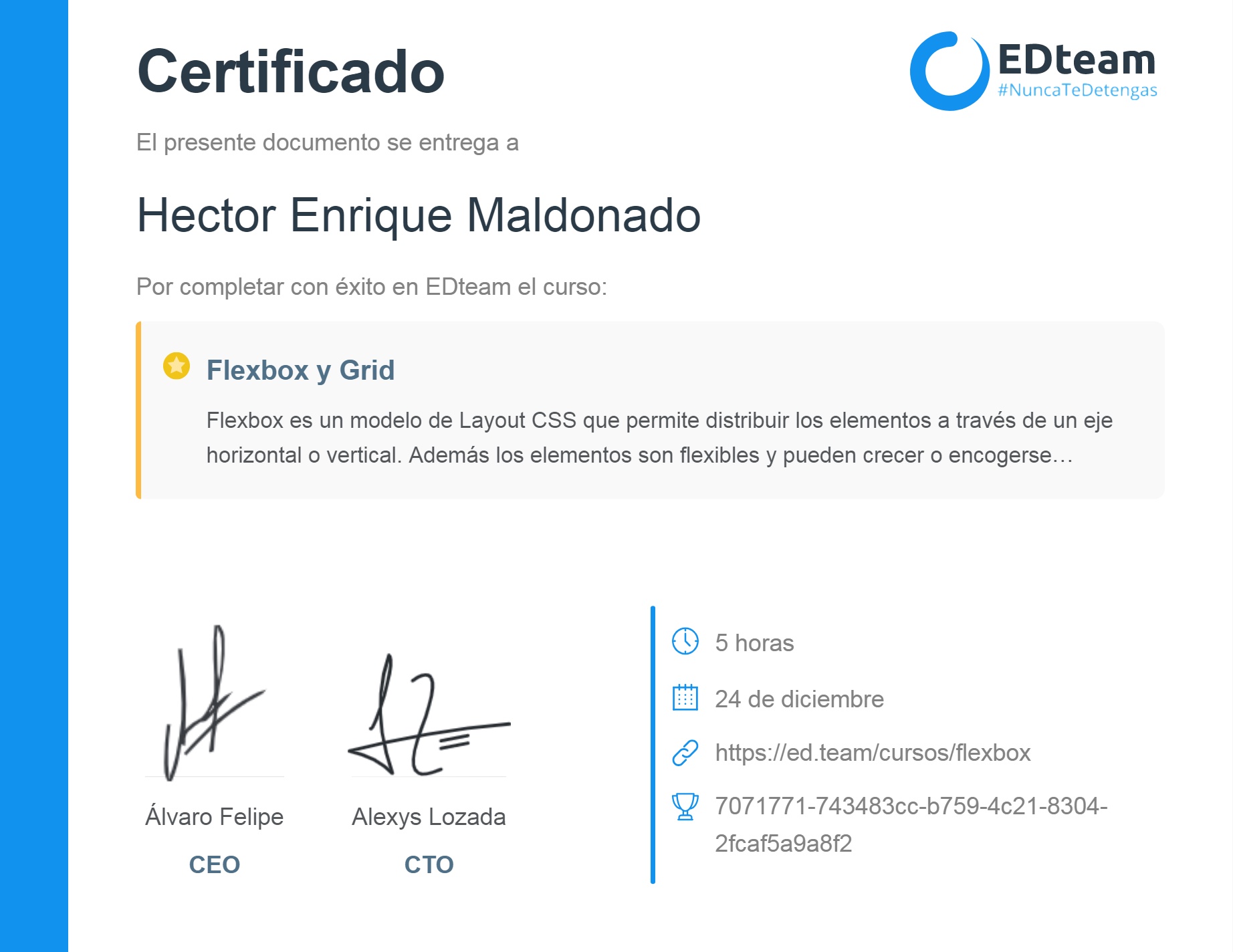 Certificado de curso