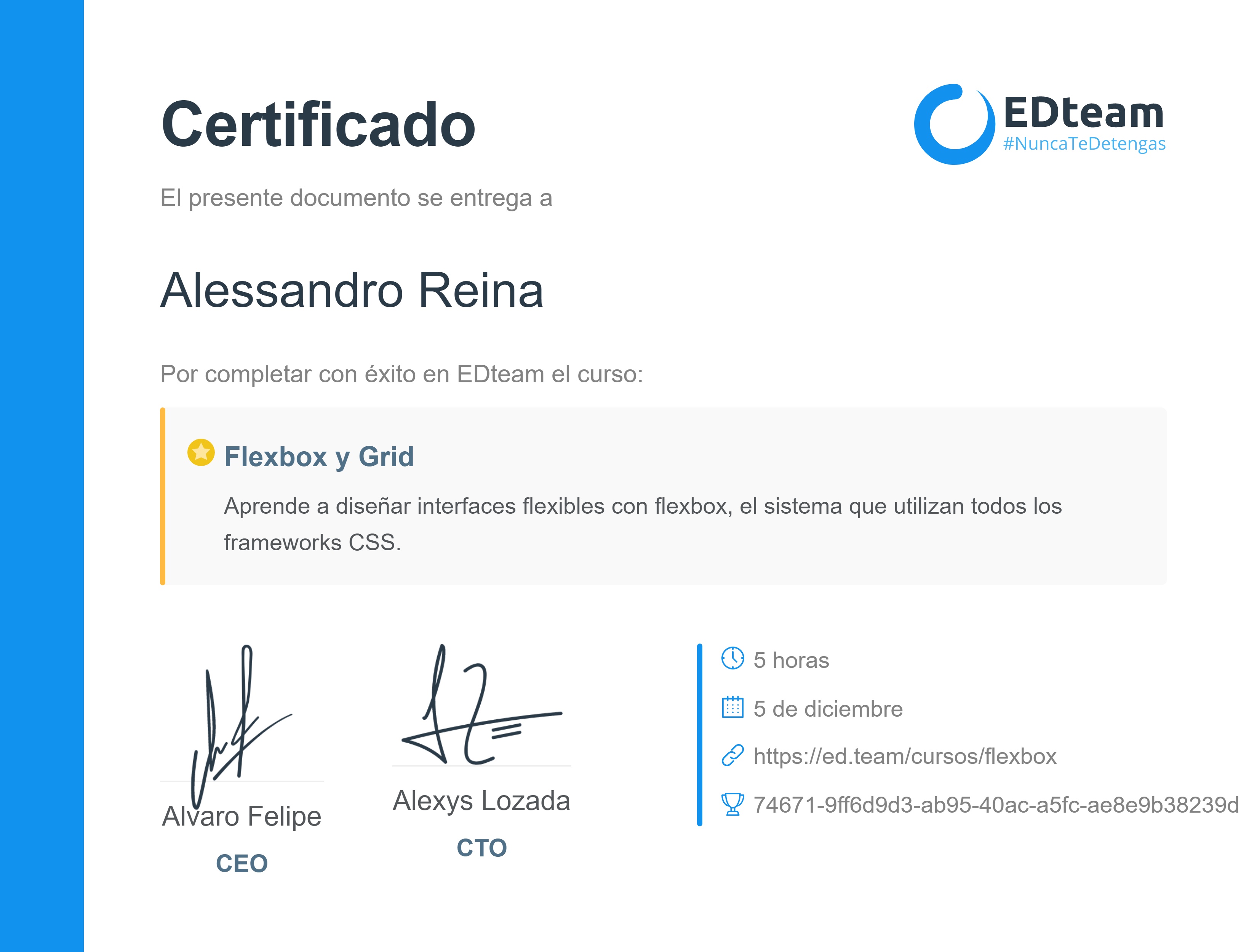 Certificado de curso