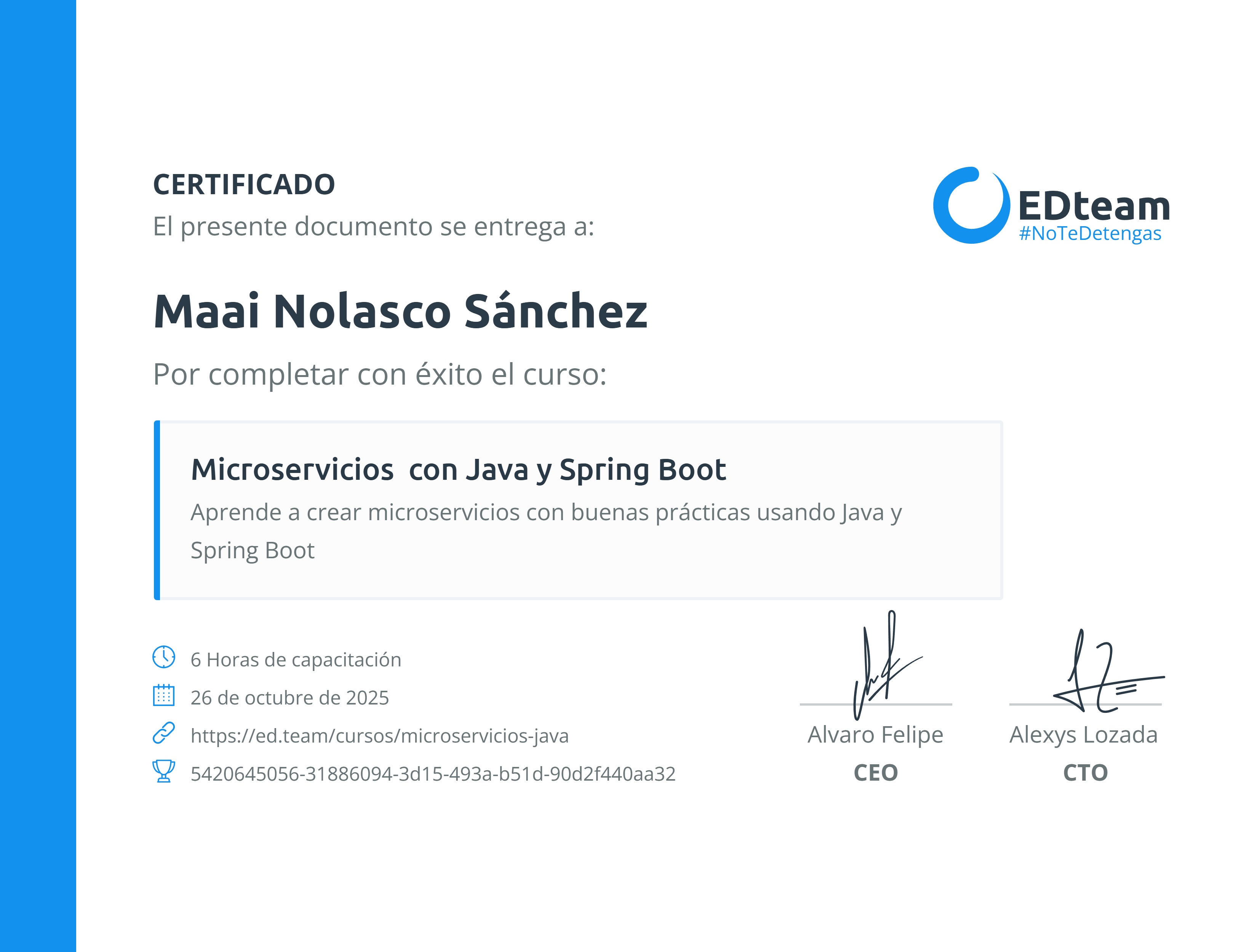 Certificado de curso