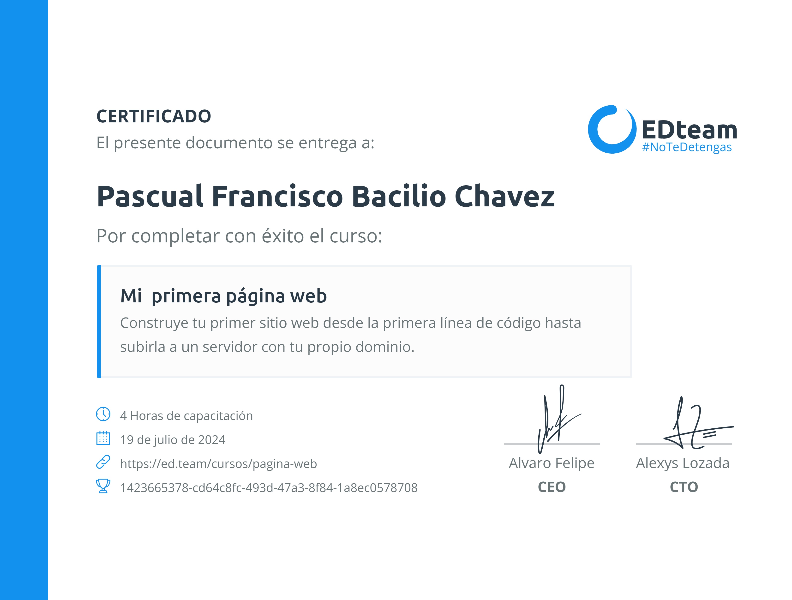 Certificado de curso