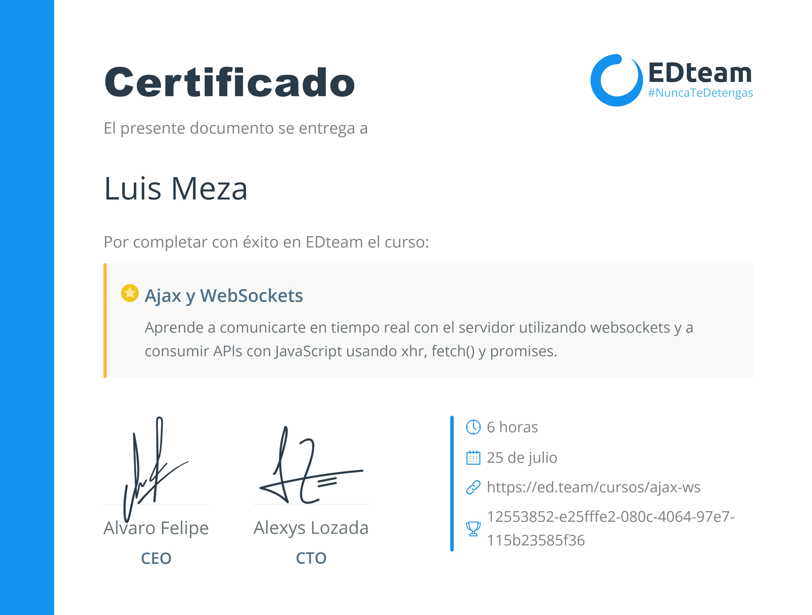 Certificado de curso