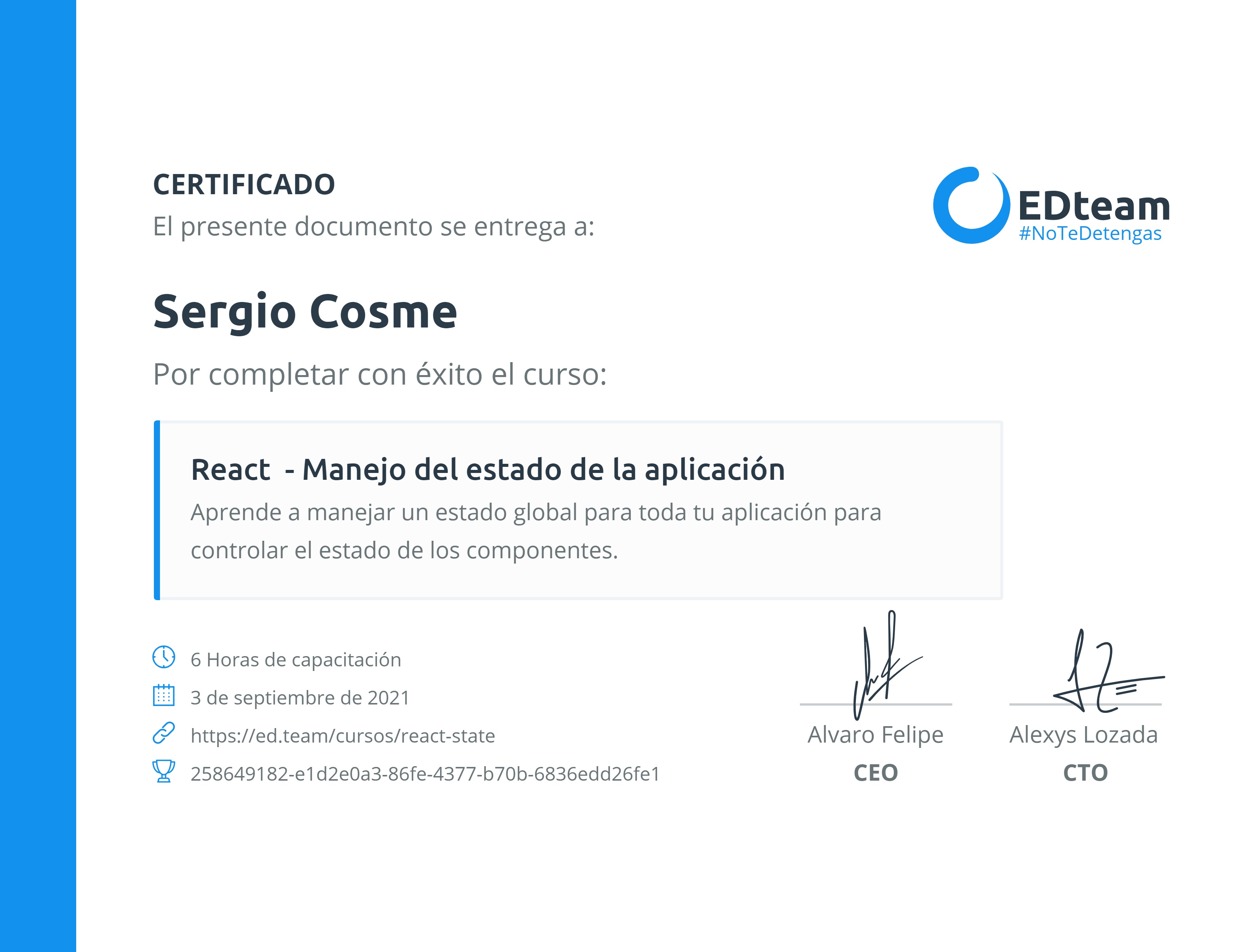 Certificado de curso