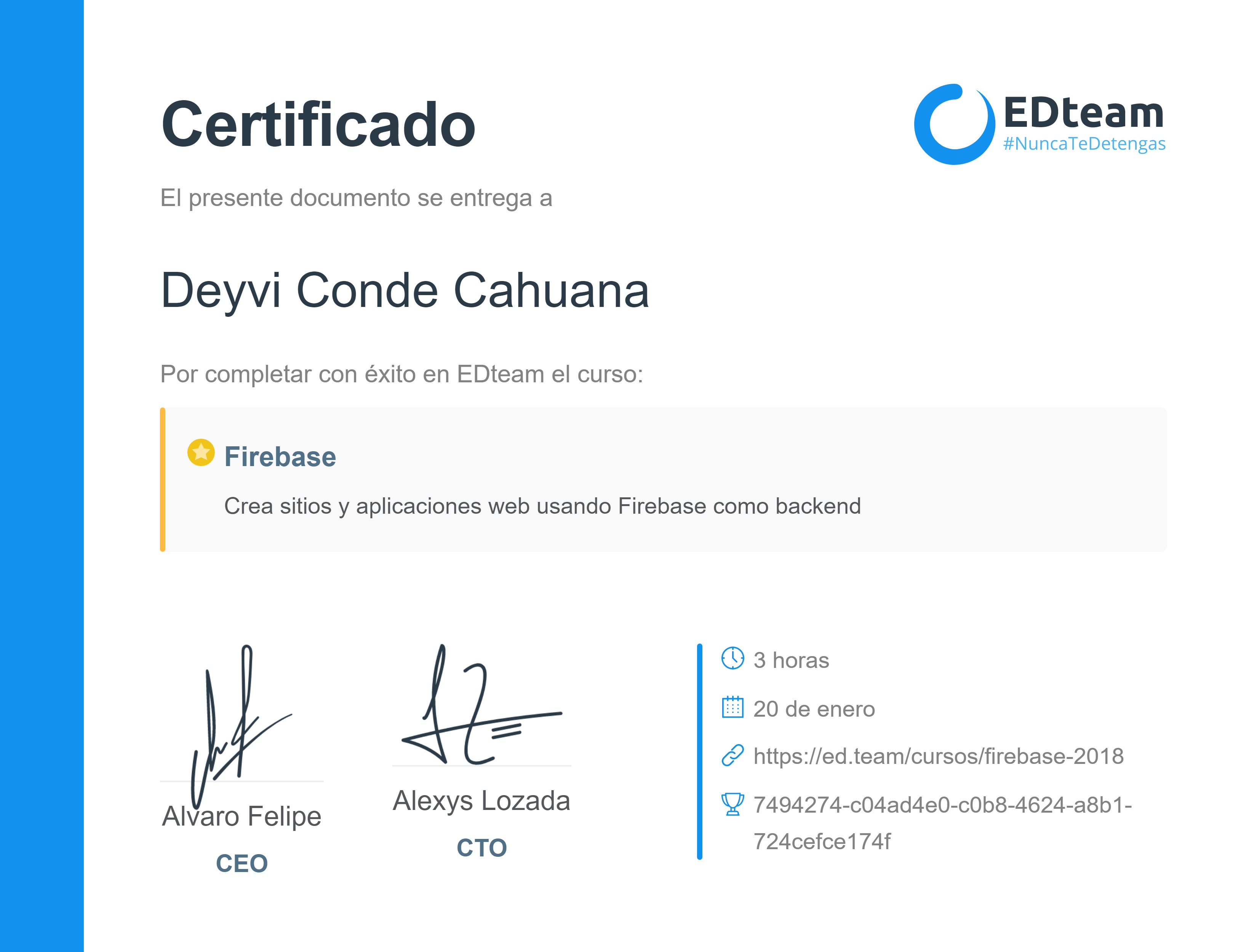 Certificado de curso
