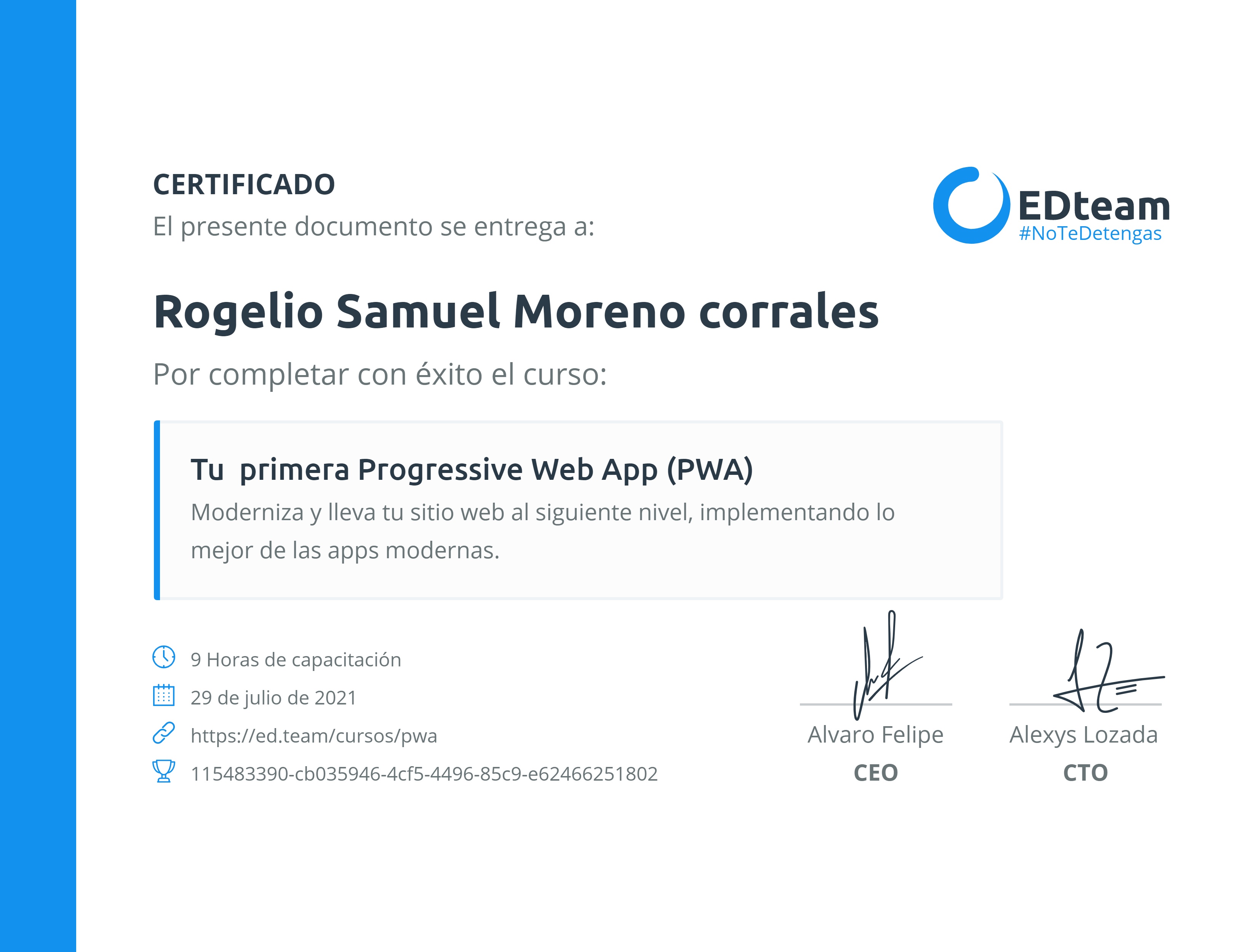 Certificado de curso