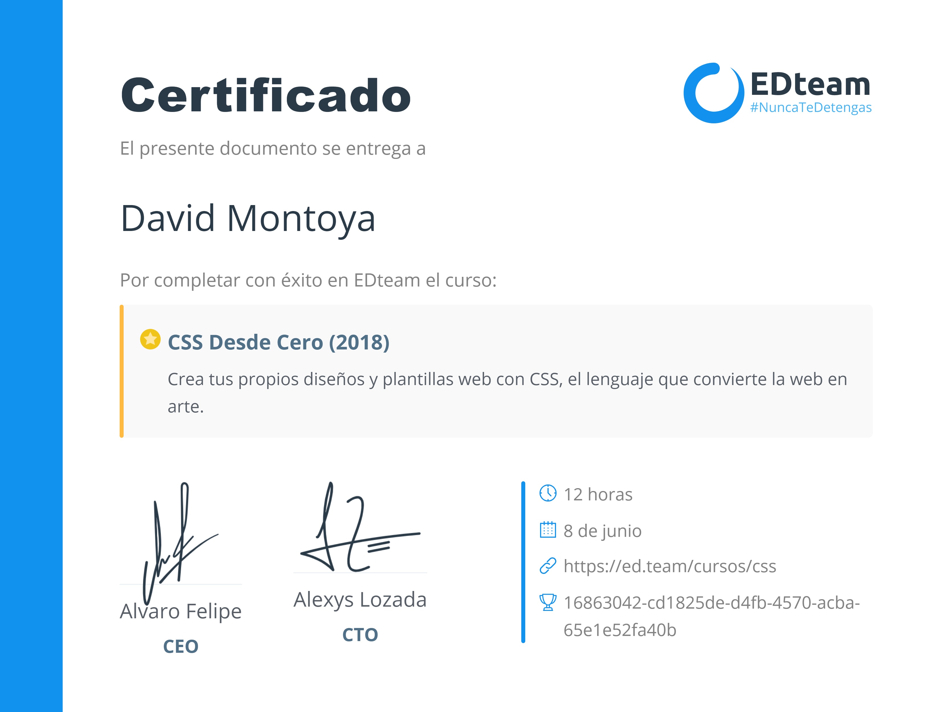Certificado de curso