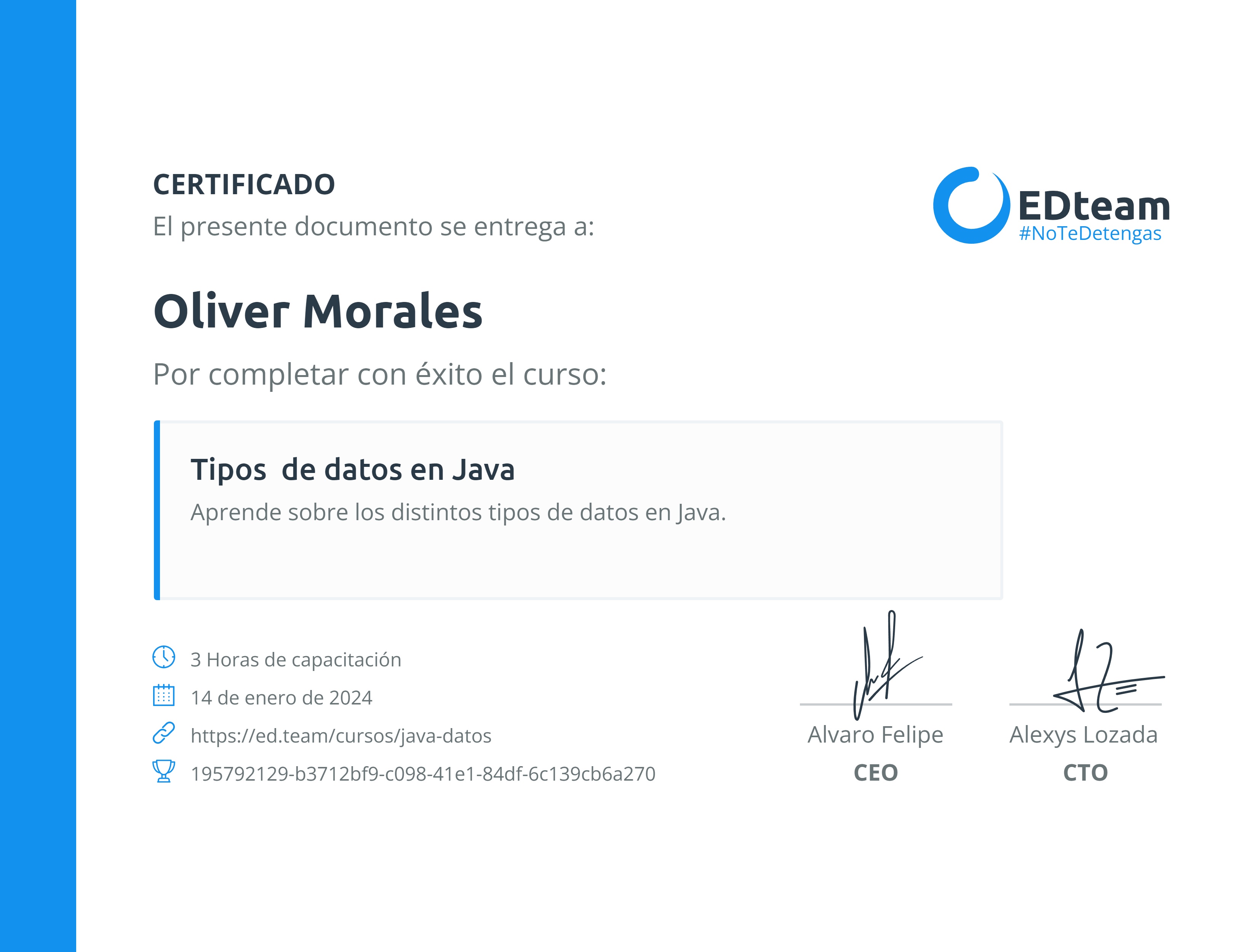 Certificado de curso