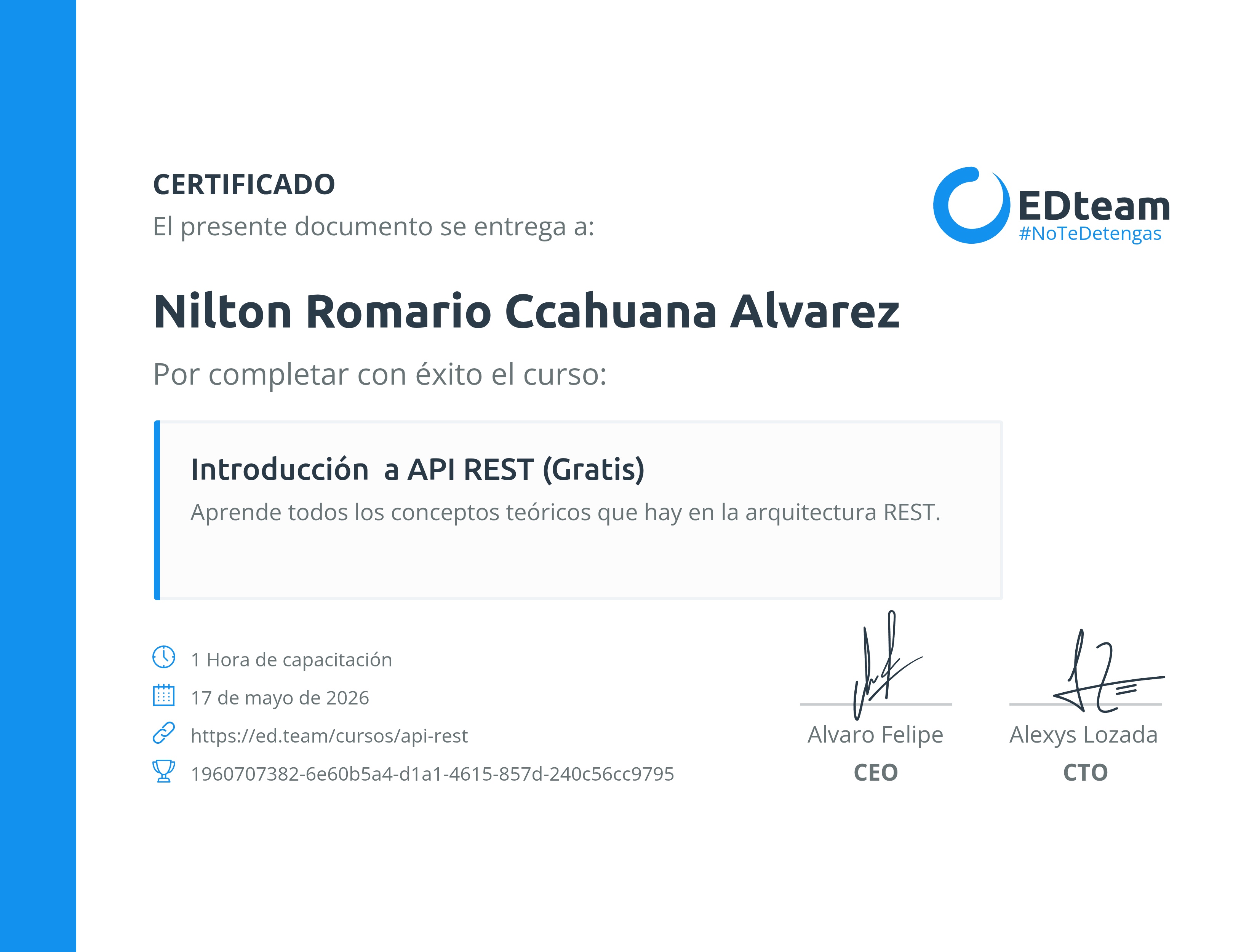 Certificado de curso