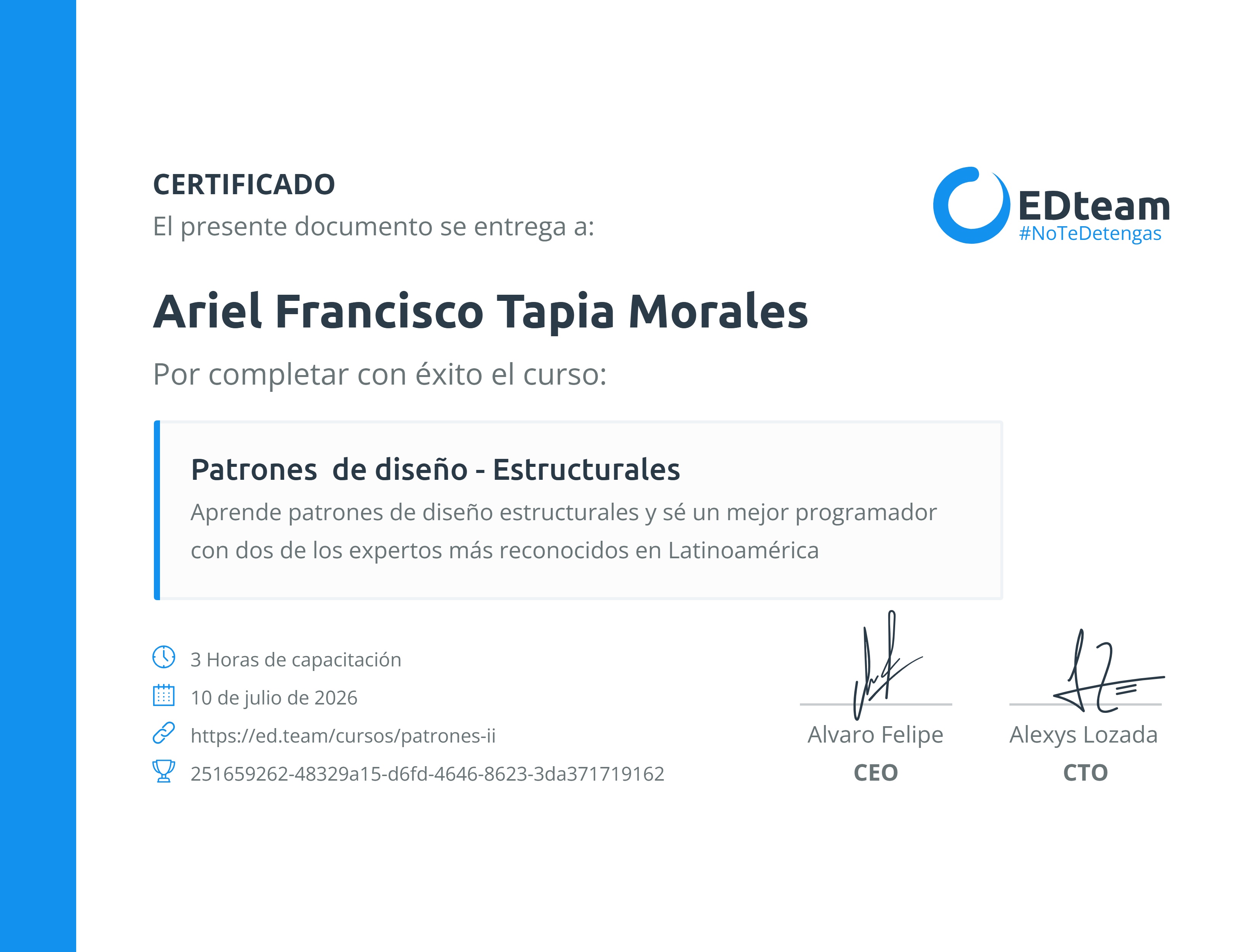 Certificado de curso