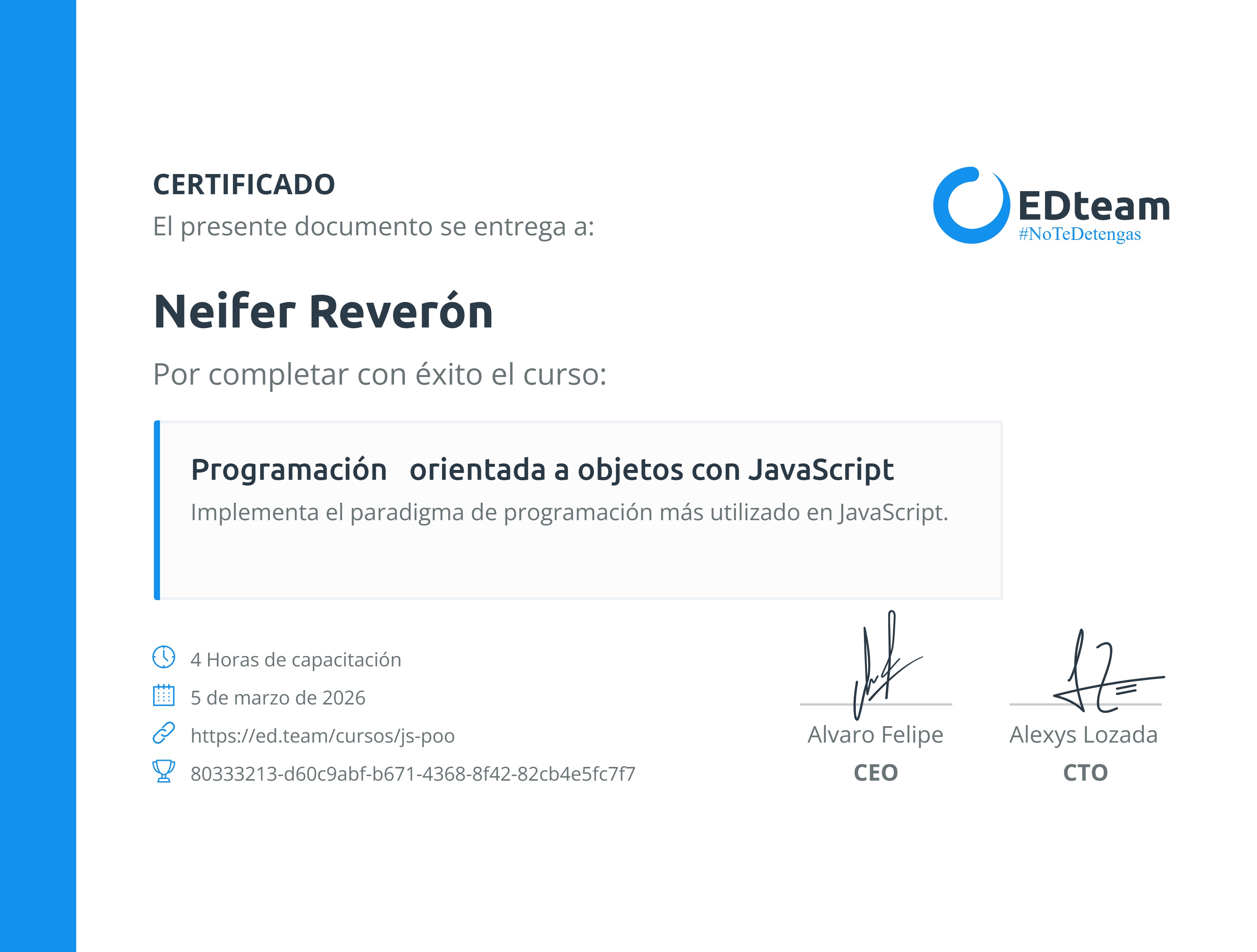 Certificado de curso