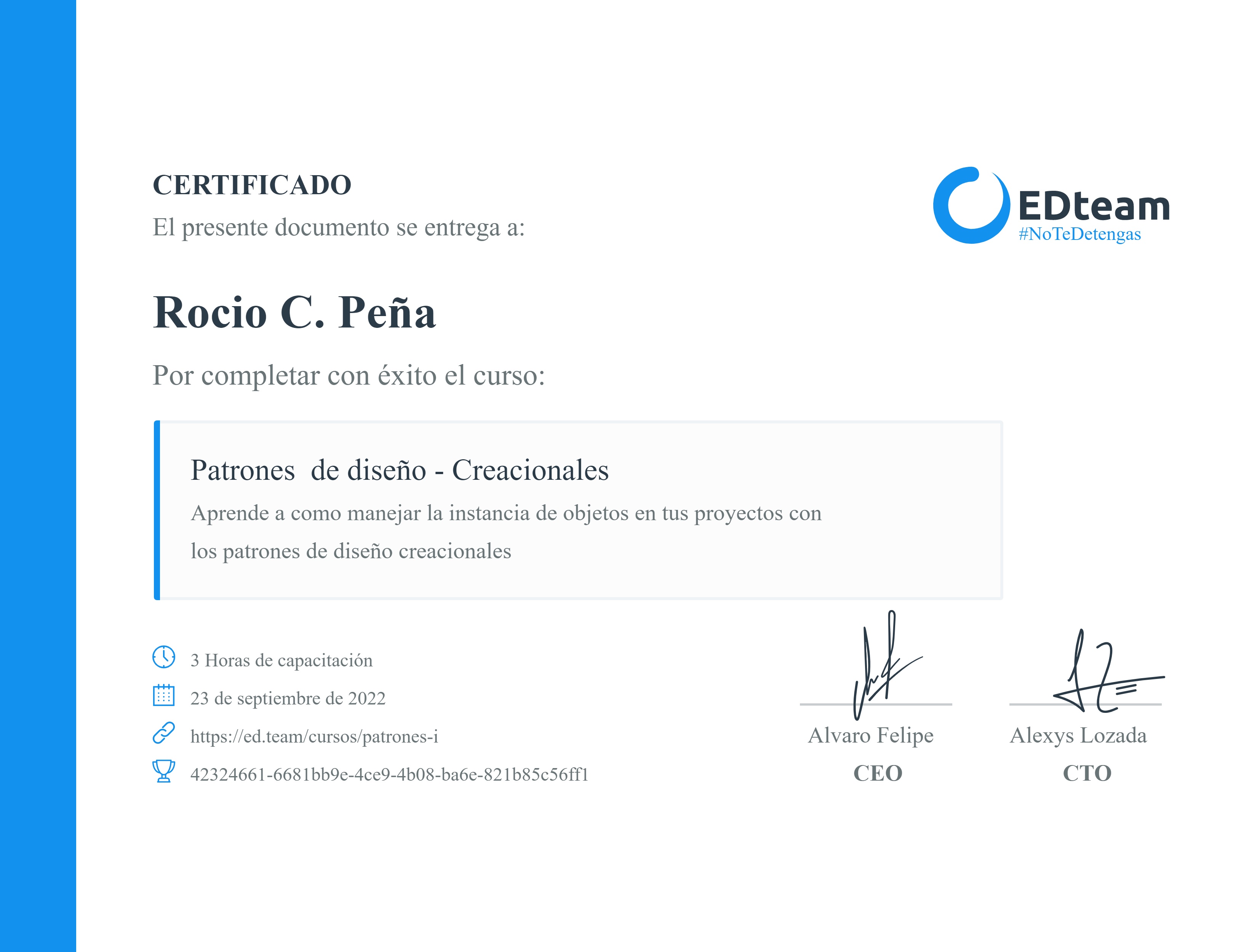 Certificado de curso