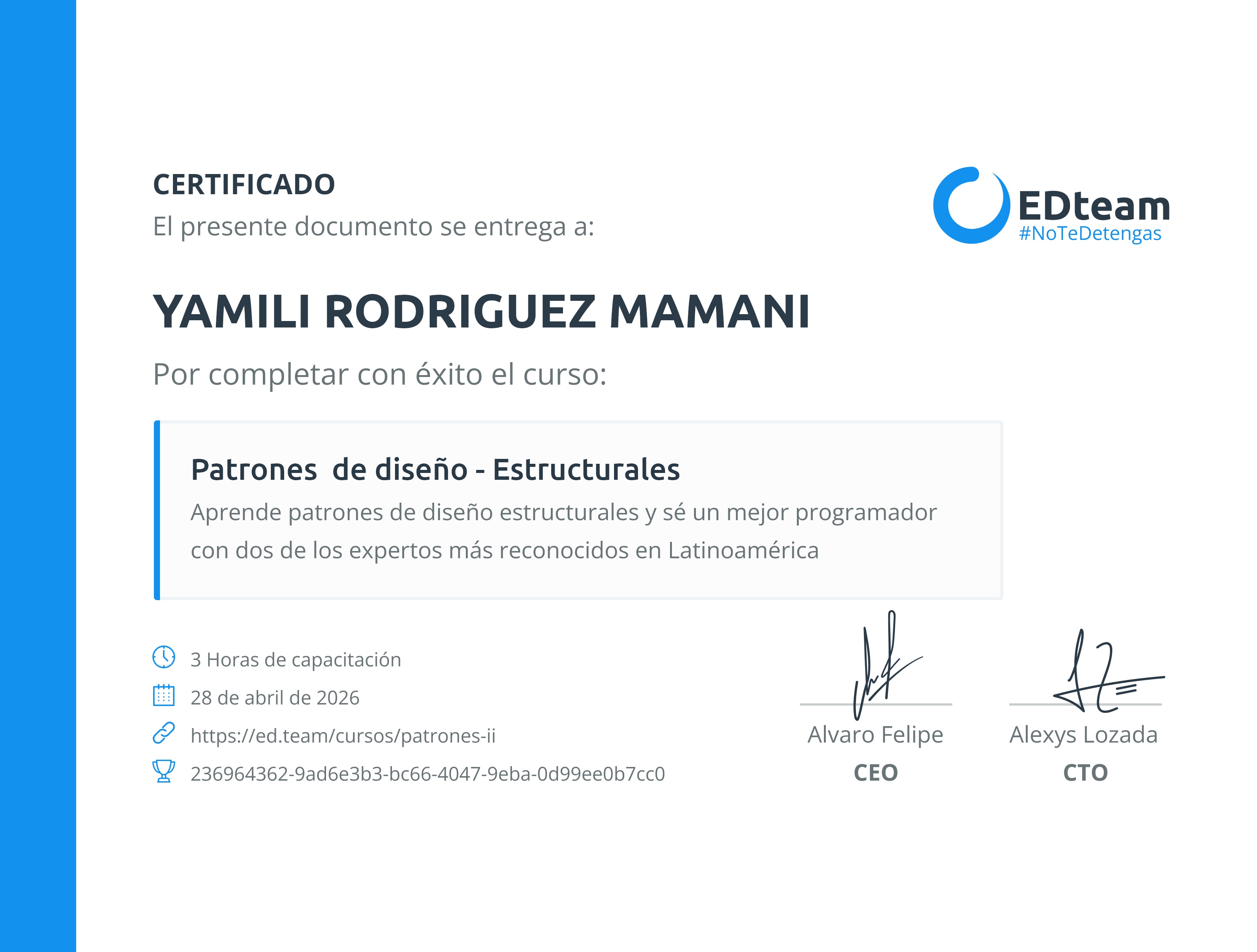 Certificado de curso
