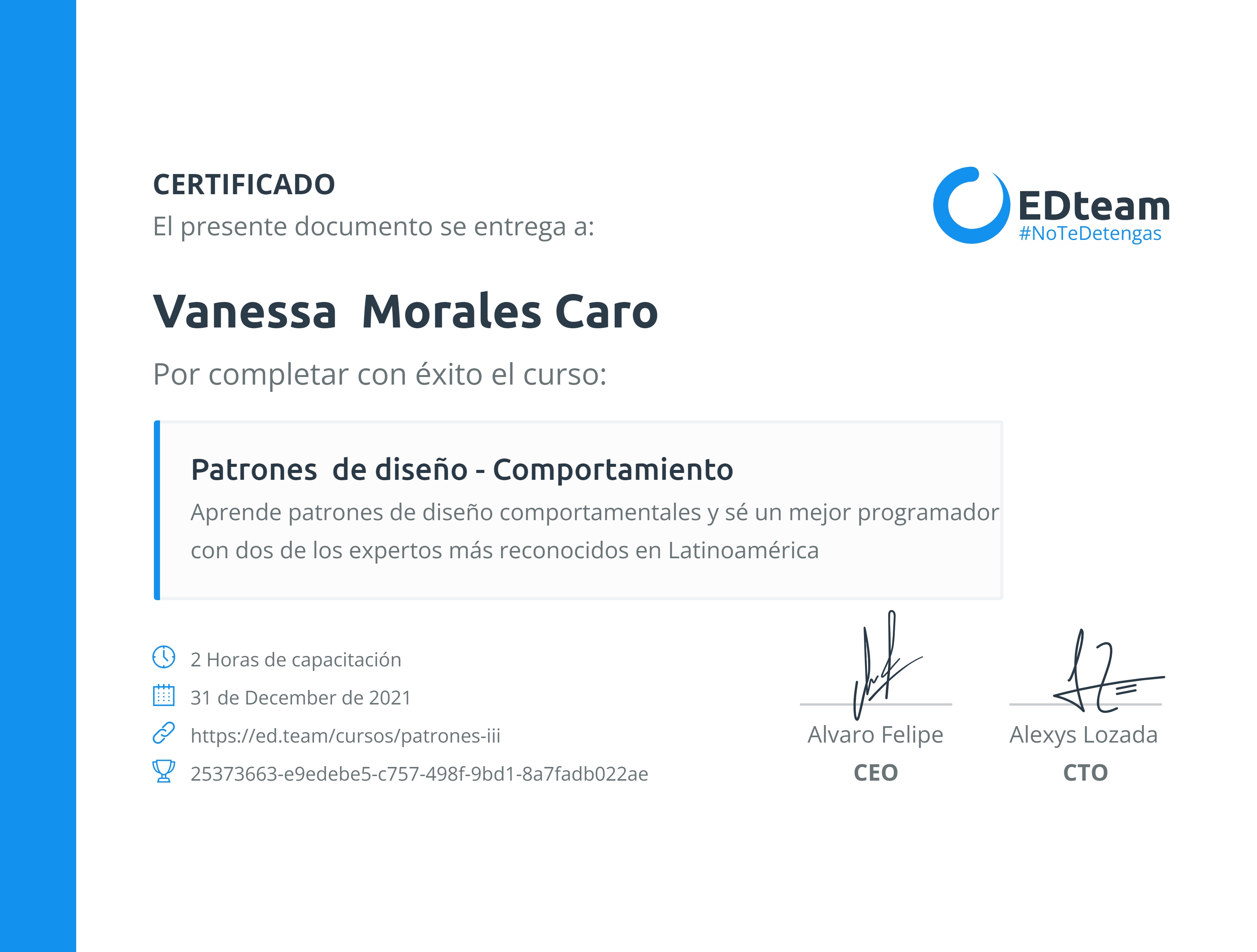Certificado de curso