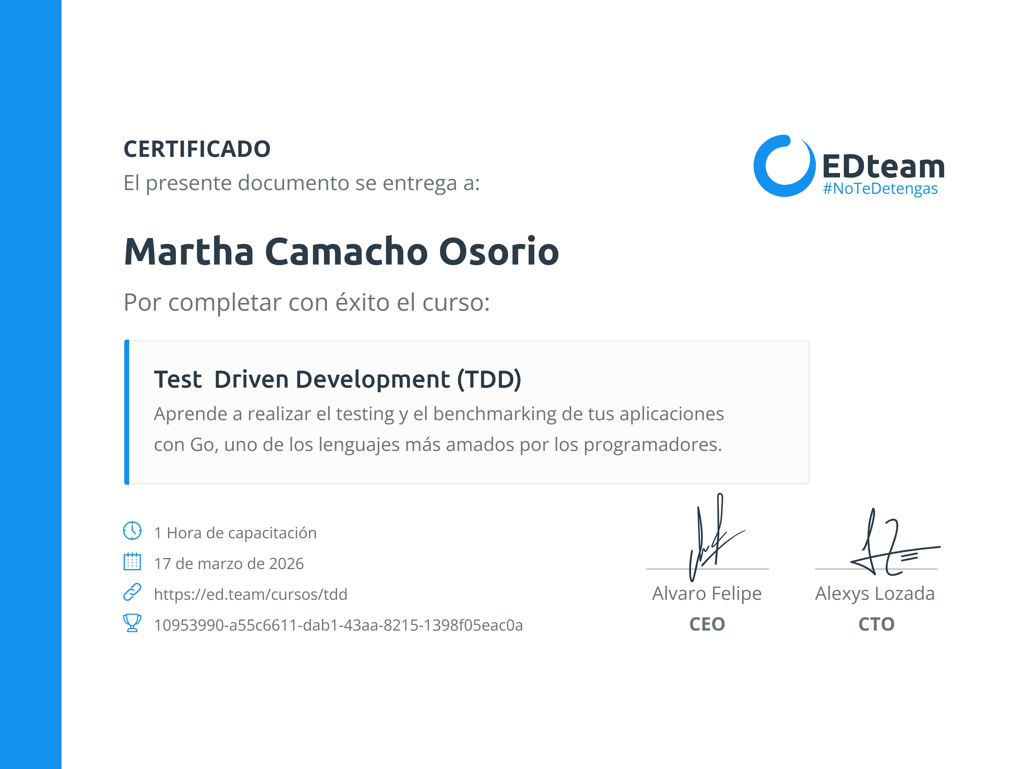 Certificado de curso