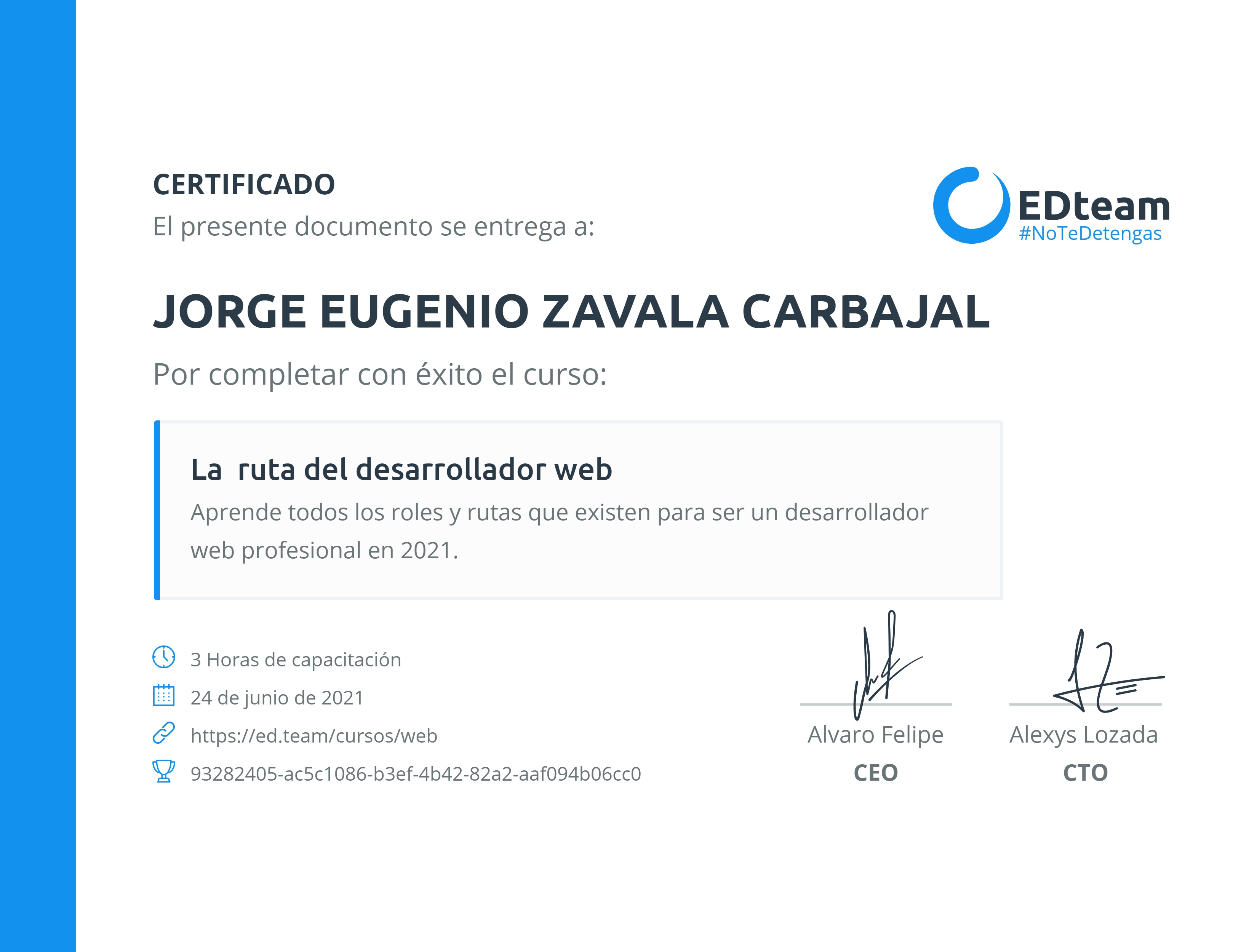 Certificado de curso