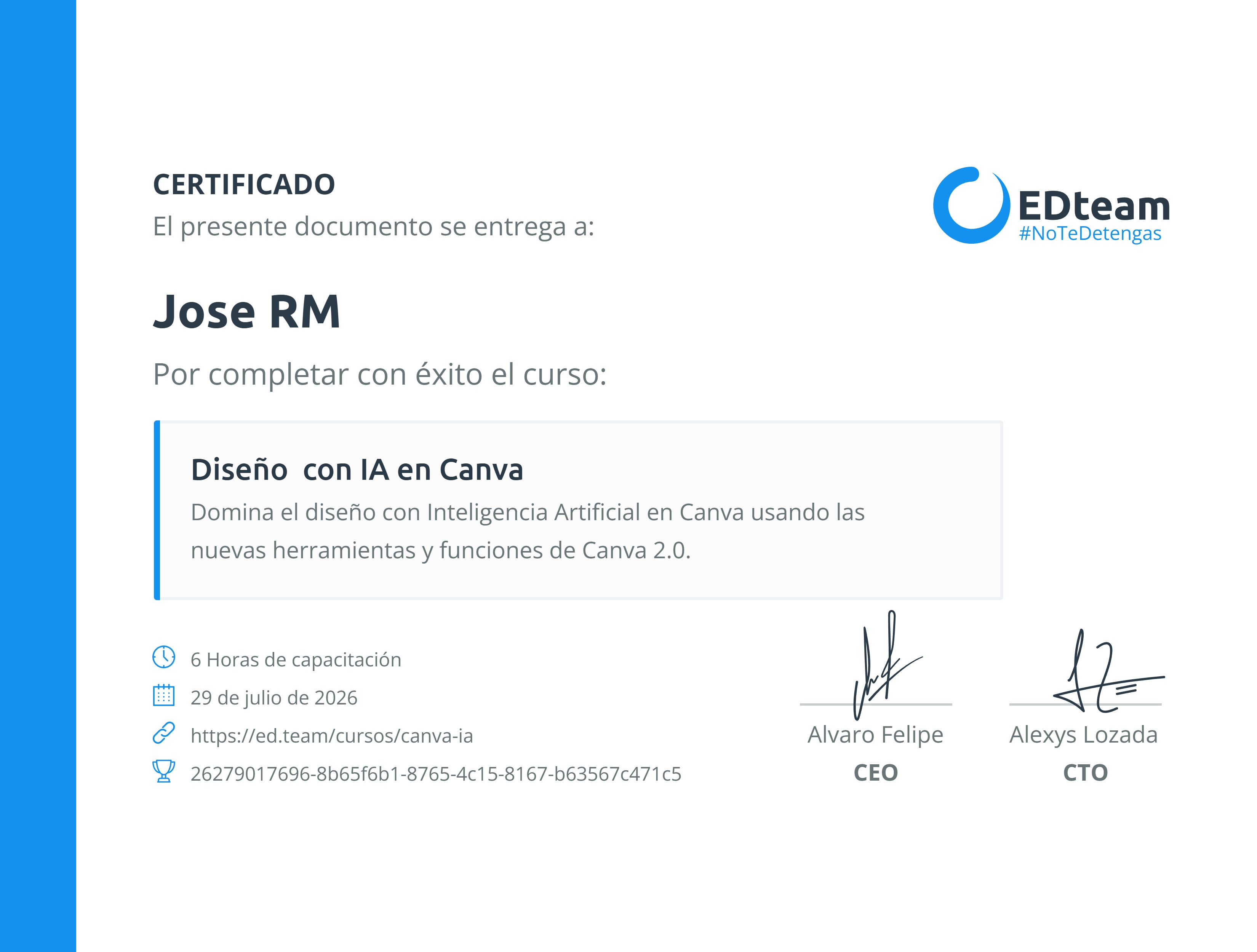 Certificado de curso