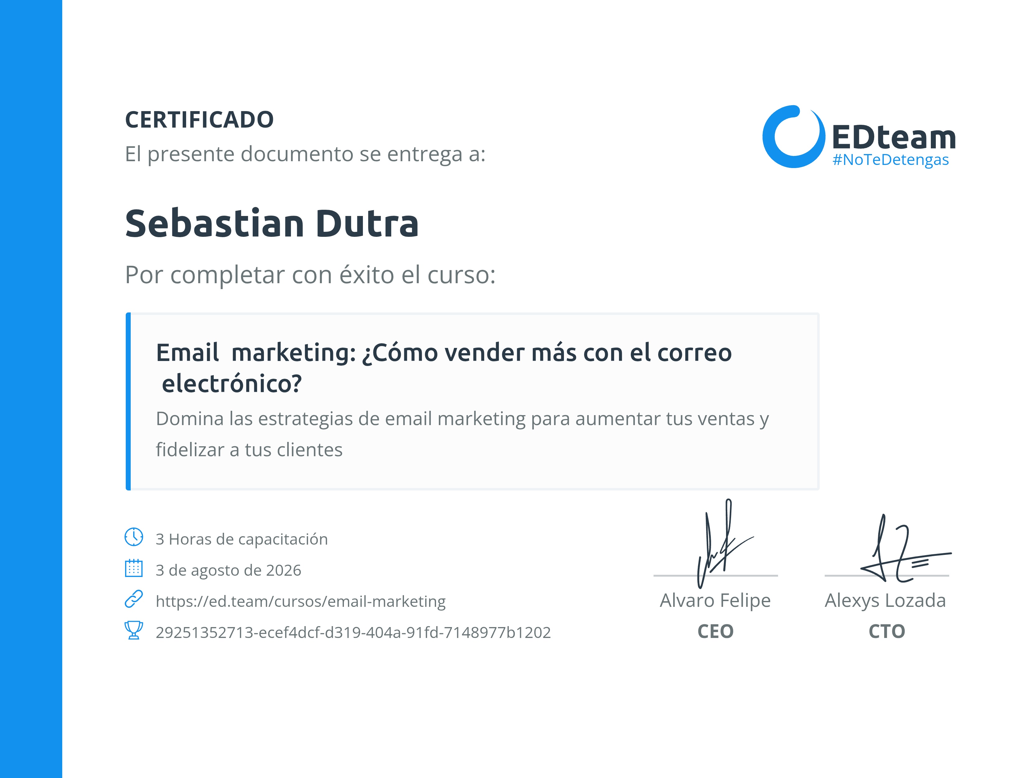 Certificado de curso