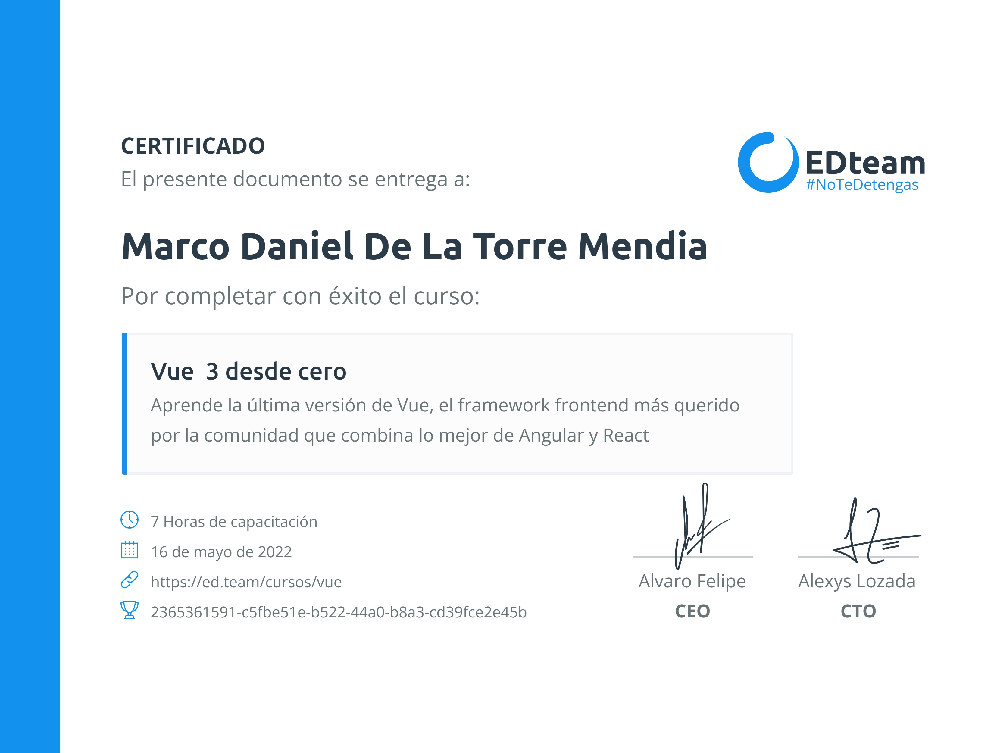 Certificado de curso