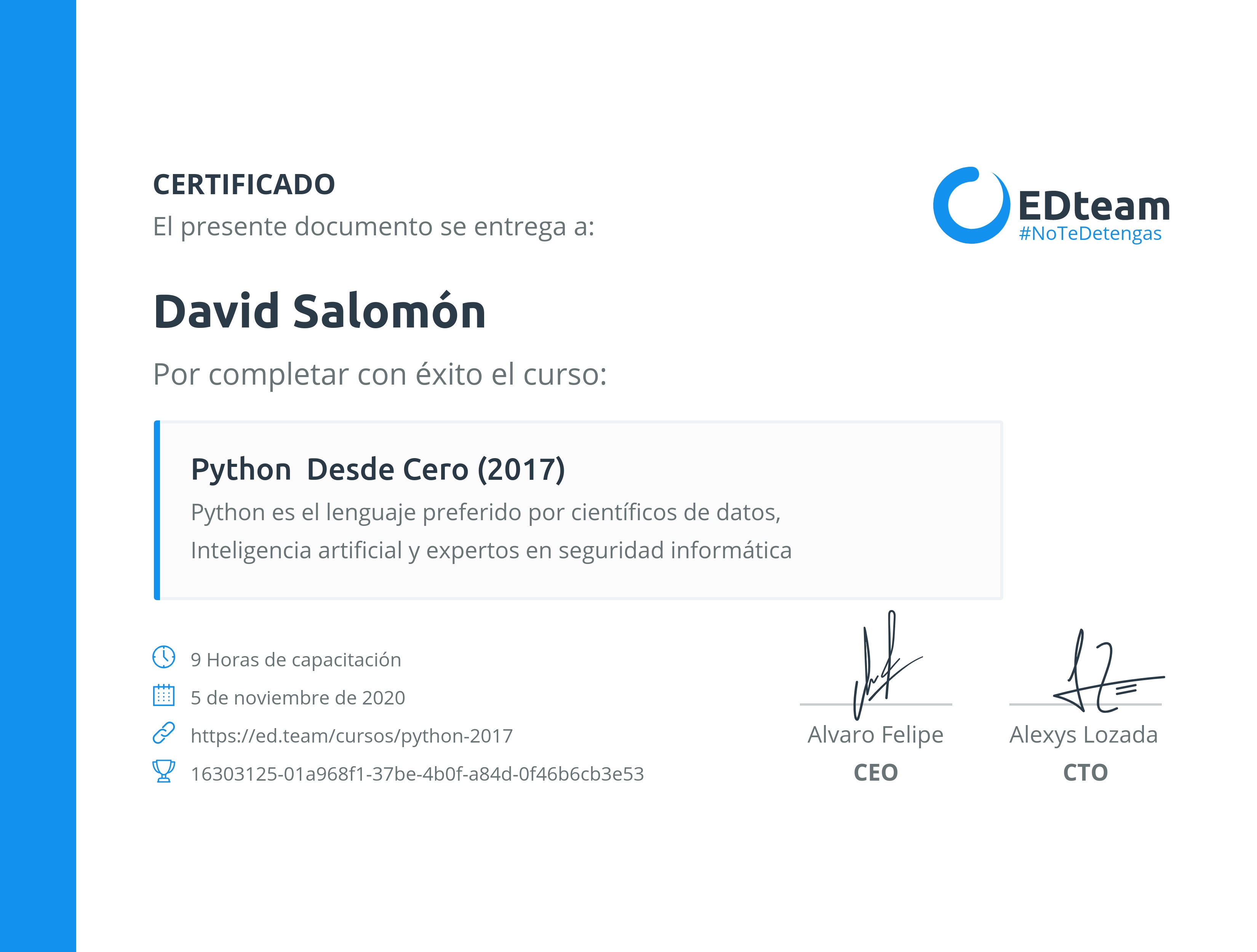 Certificado