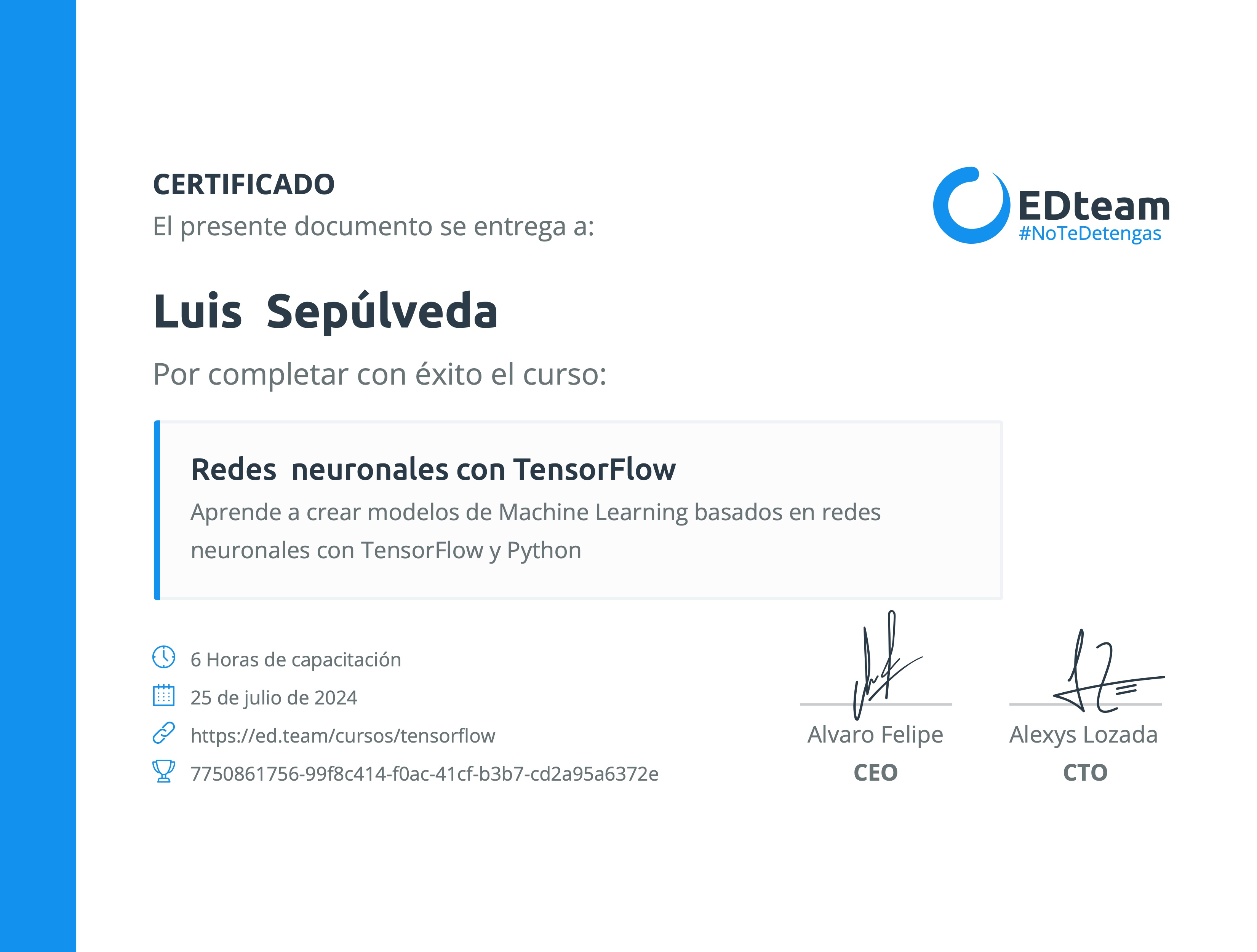 Certificado de curso