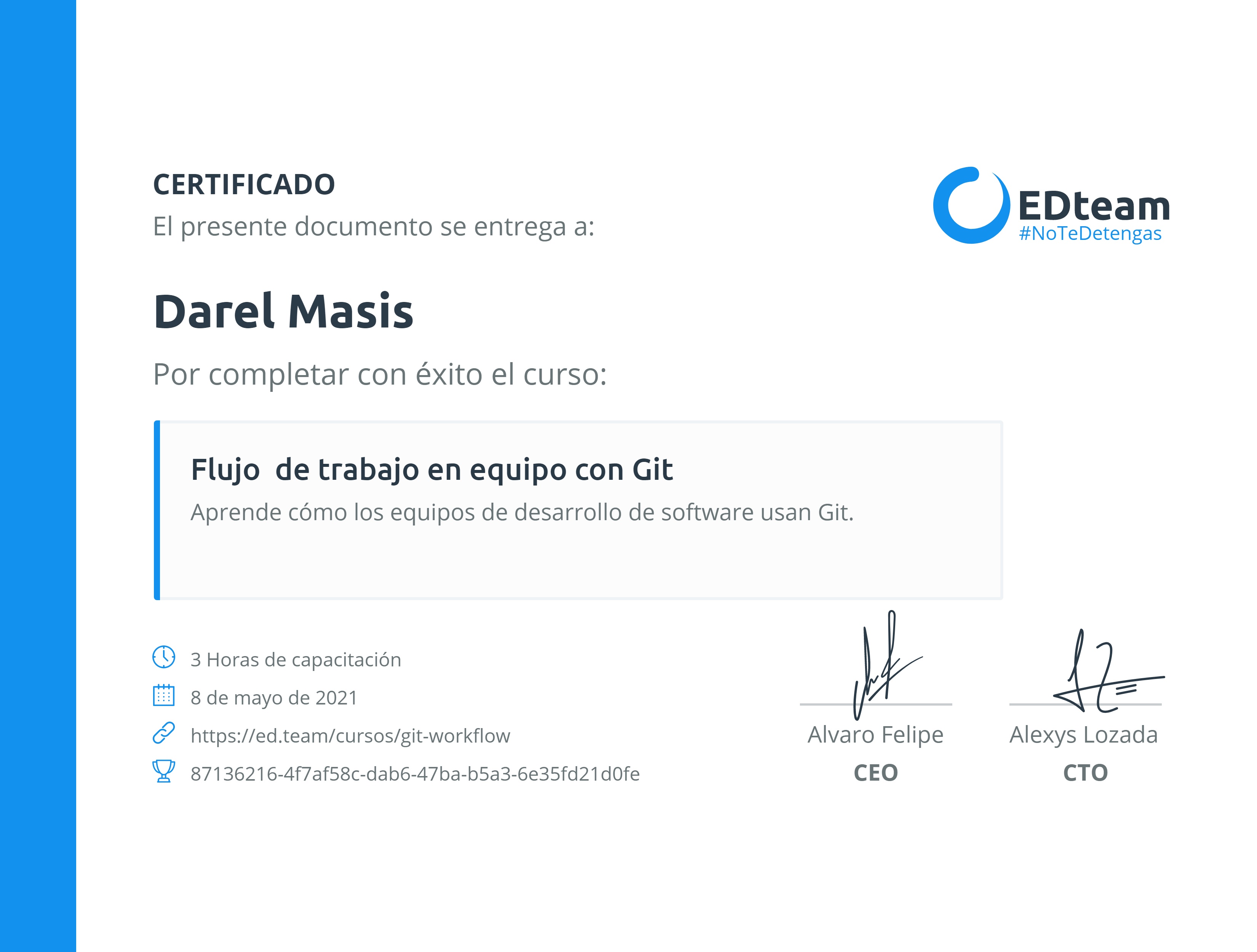 Certificado de curso