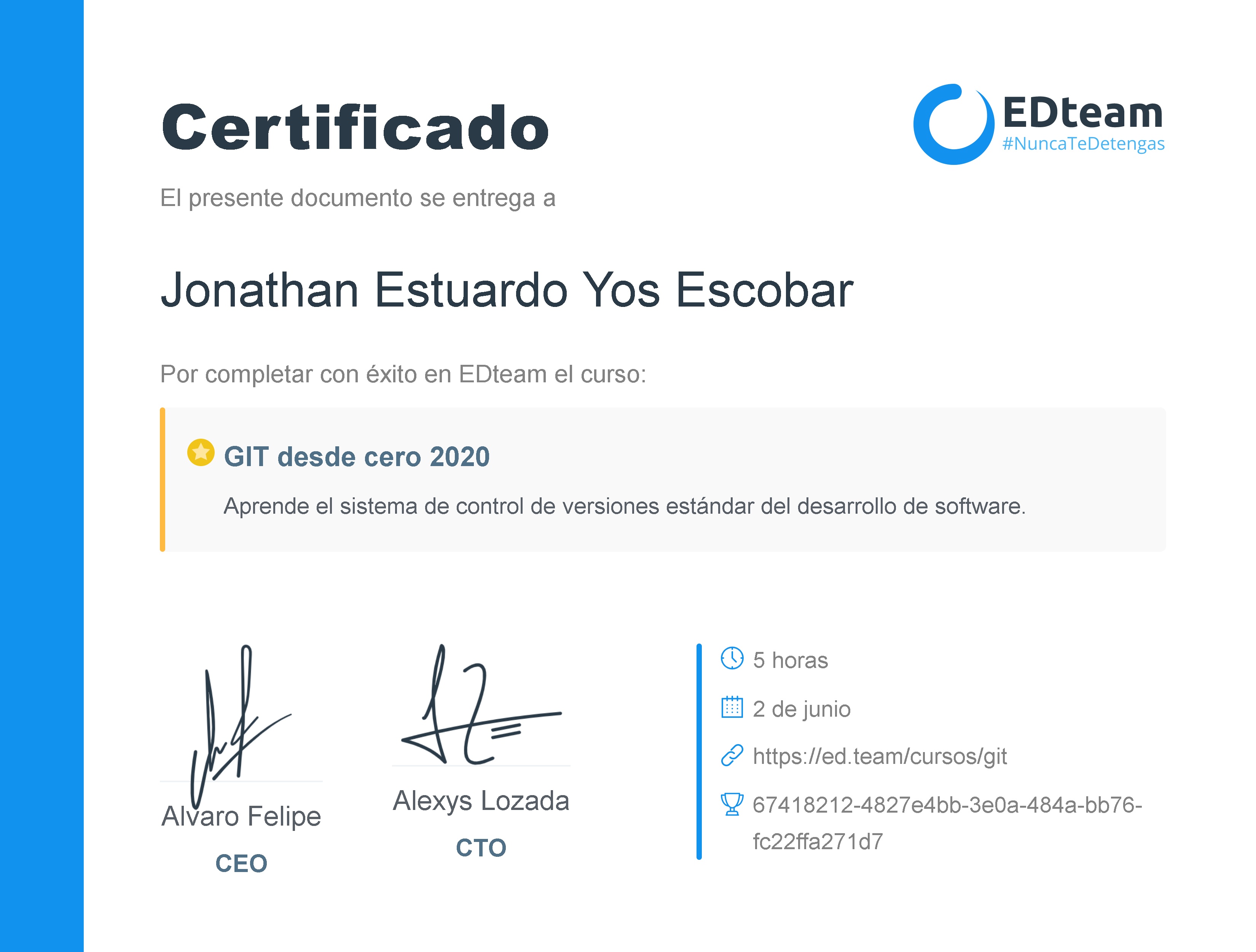 Certificado
