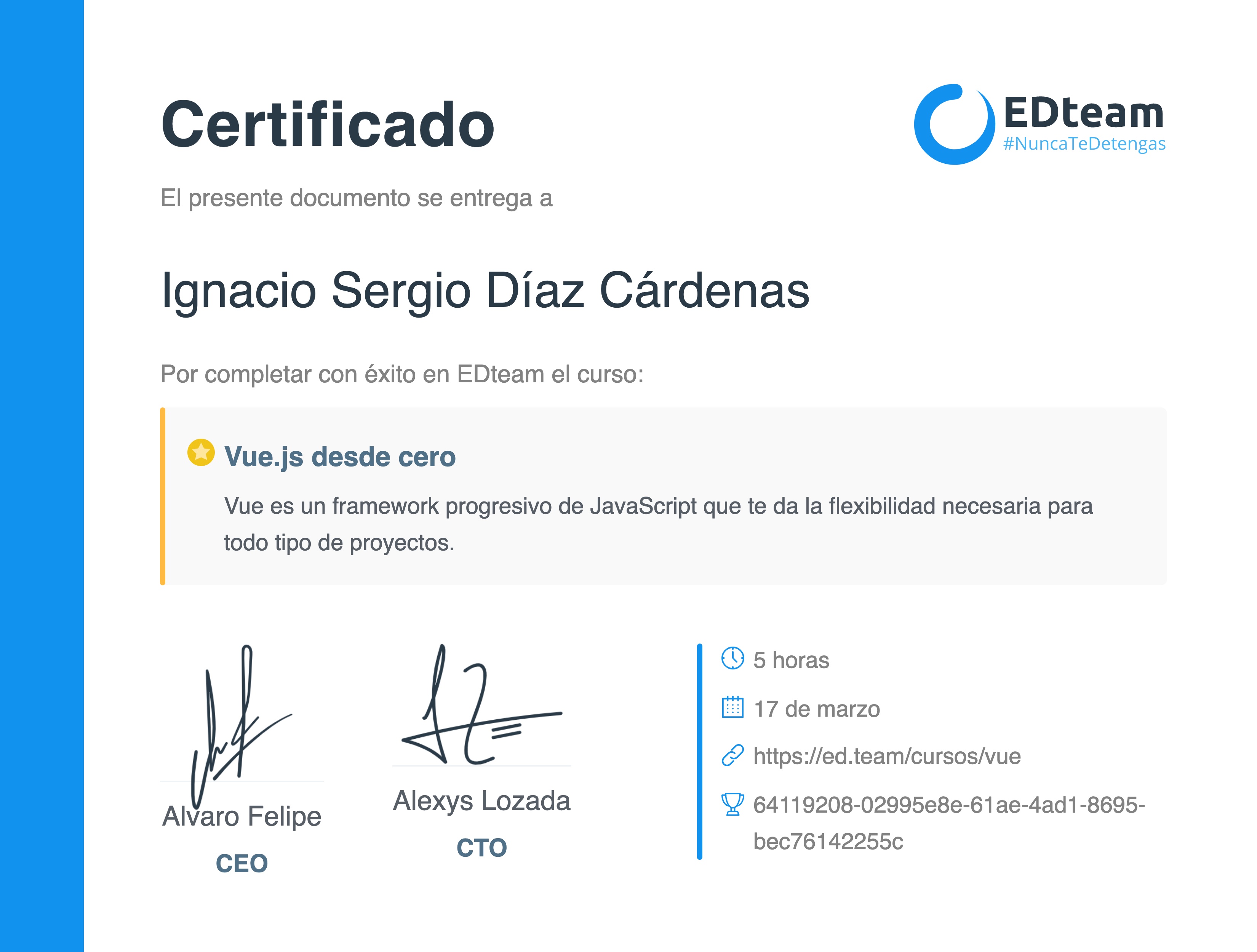 Certificado de curso