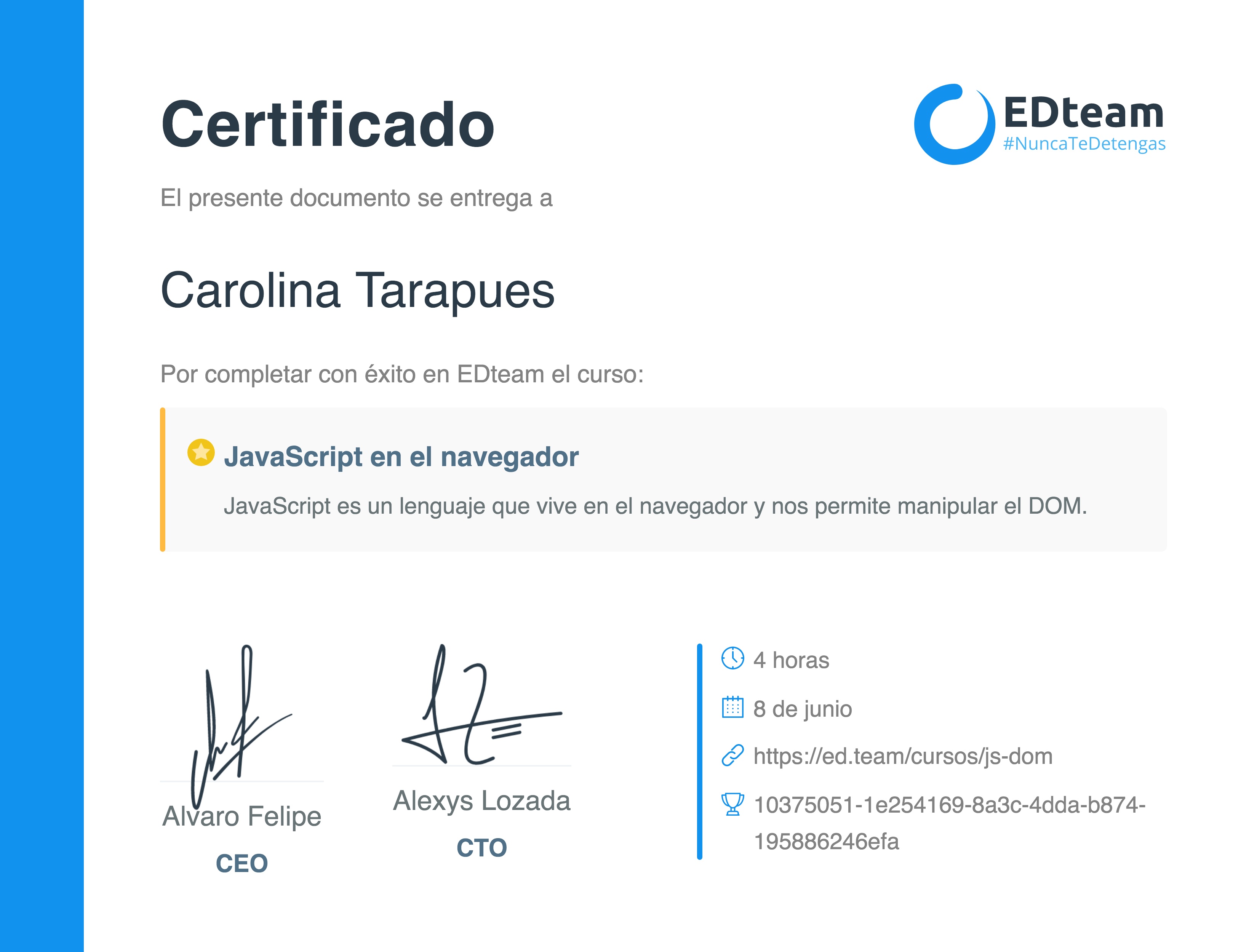 Certificado de curso