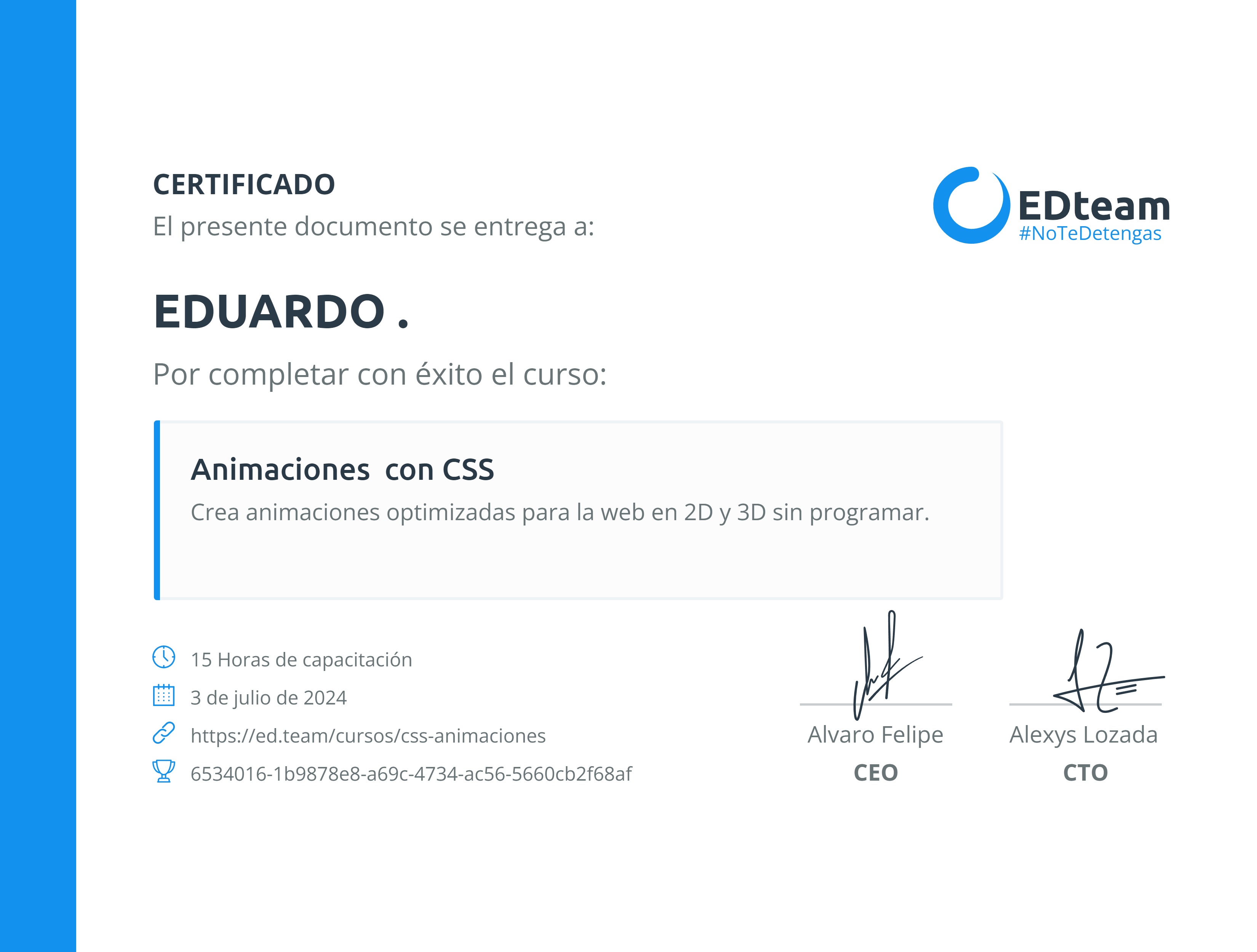 Certificado de curso