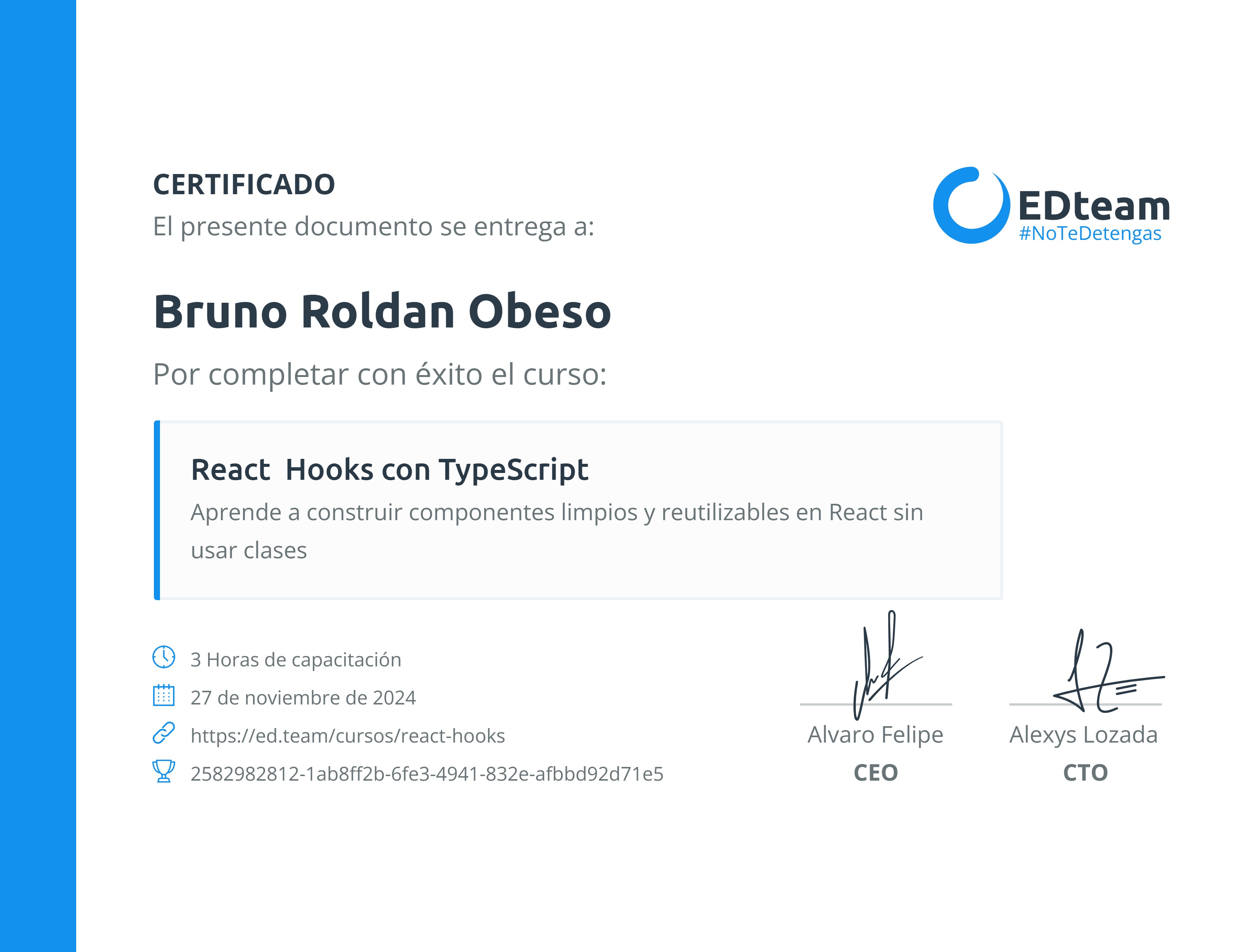Certificado de curso