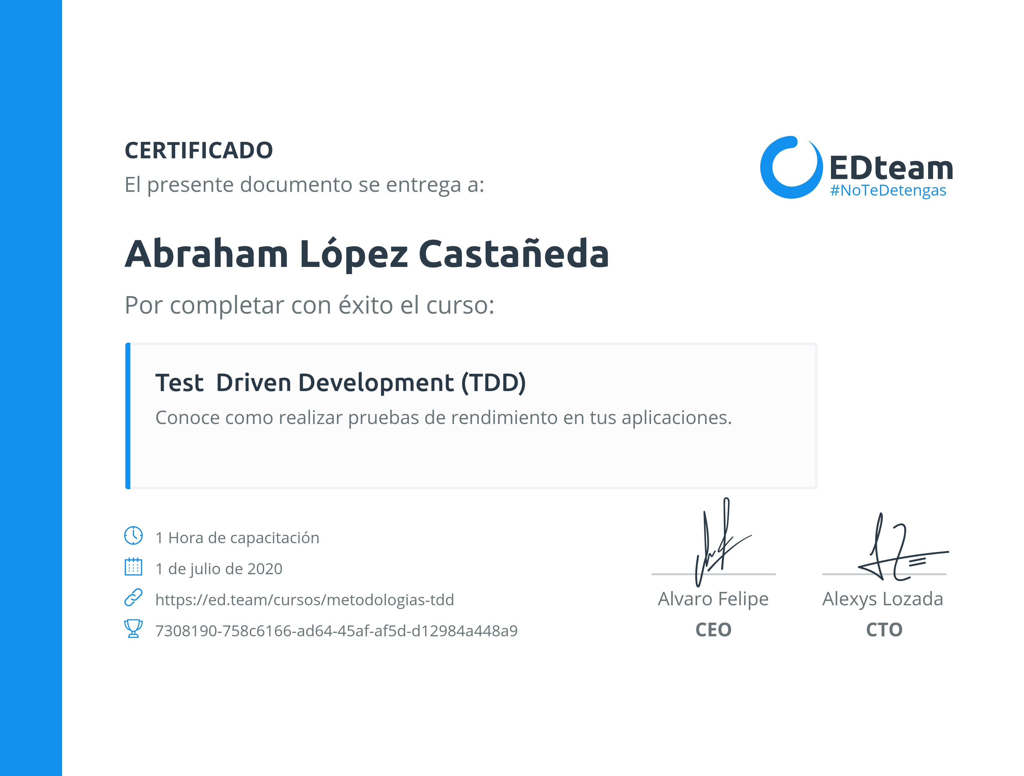 Certificado de curso