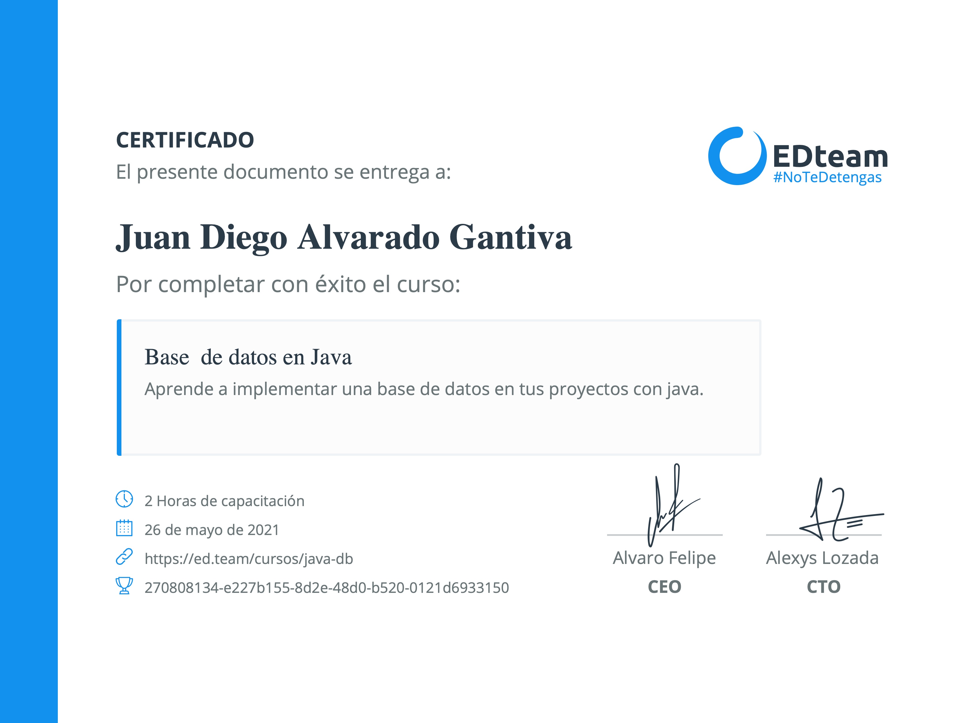 Certificado de curso