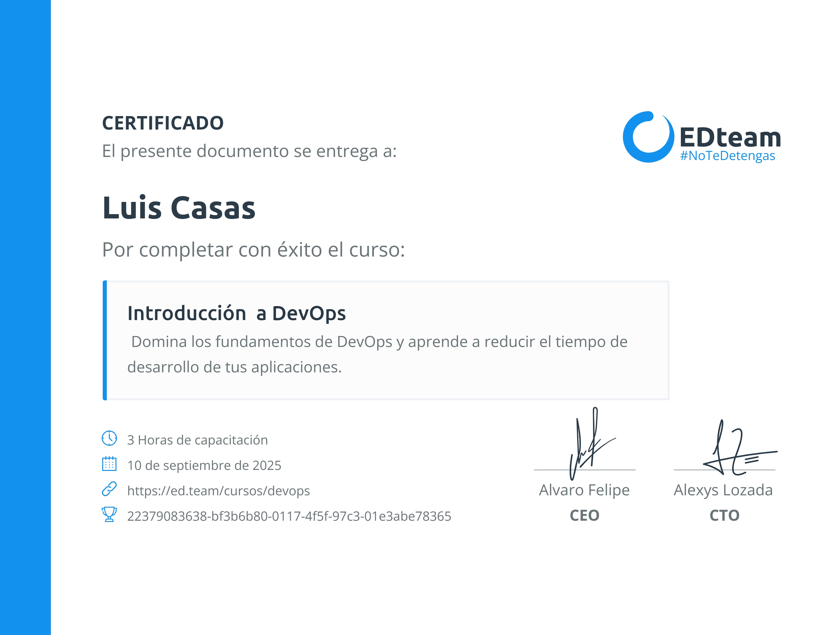 Certificado de curso