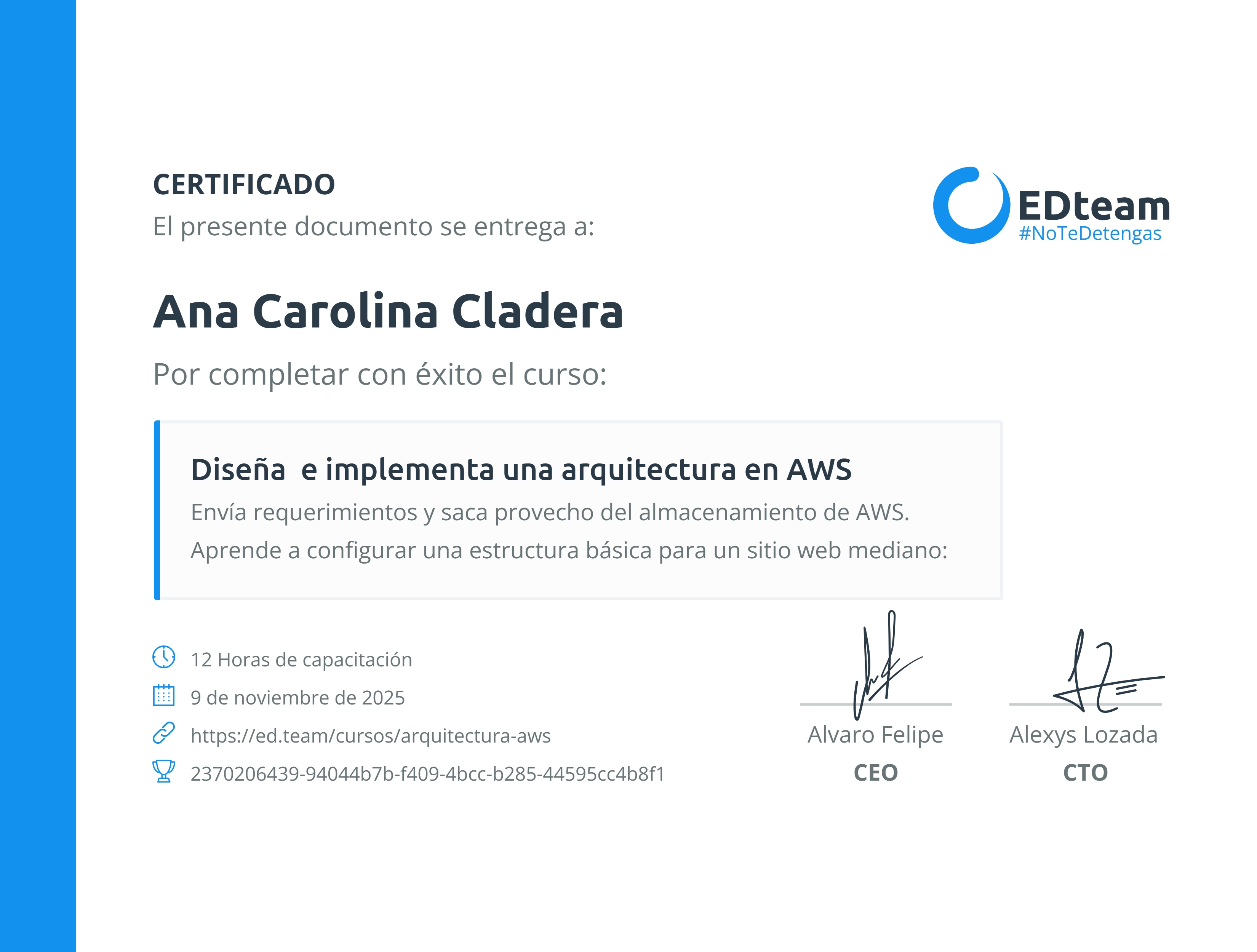 Certificado de curso